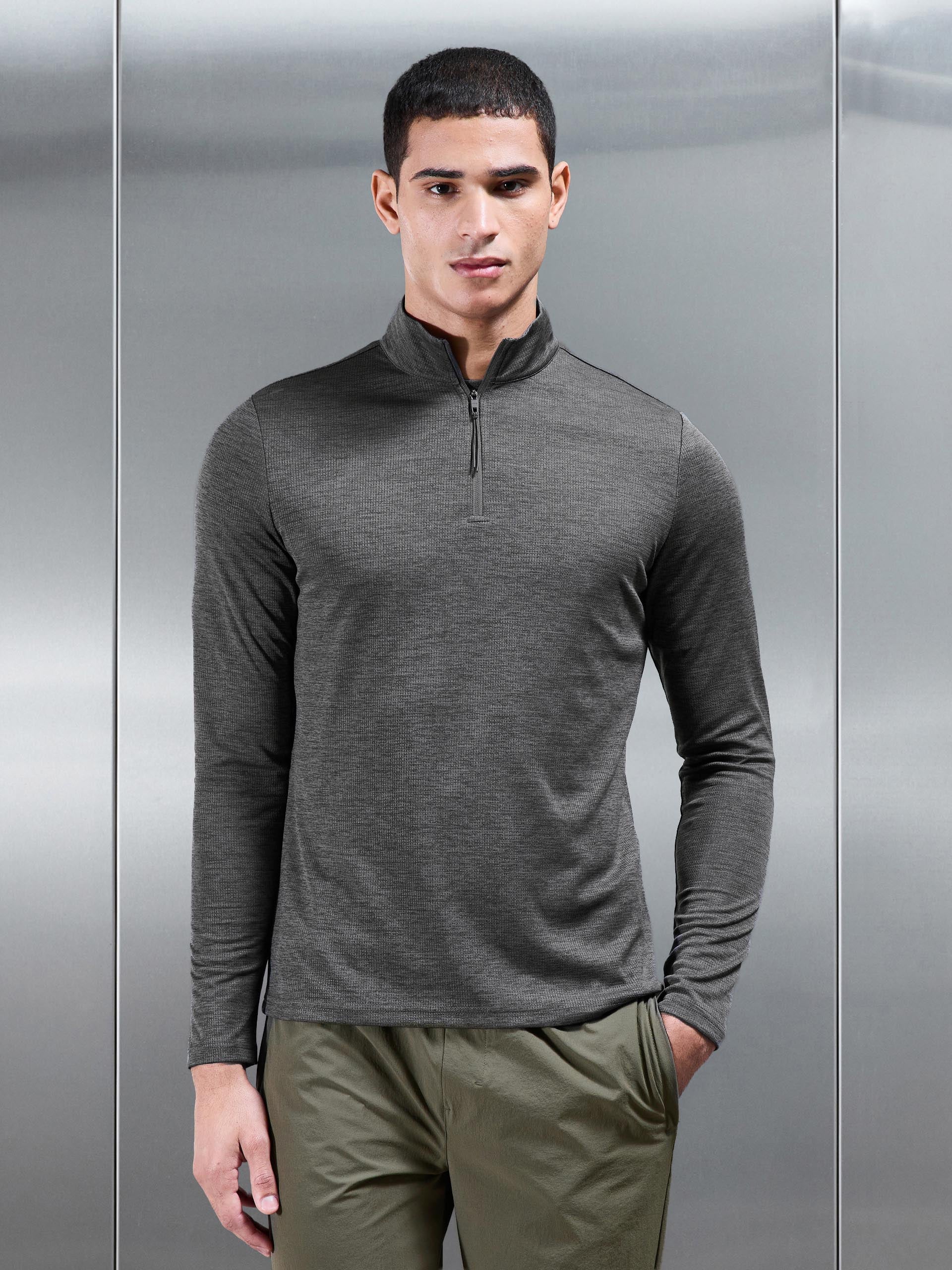 Trail Half Zip in Charcoal - Image 3