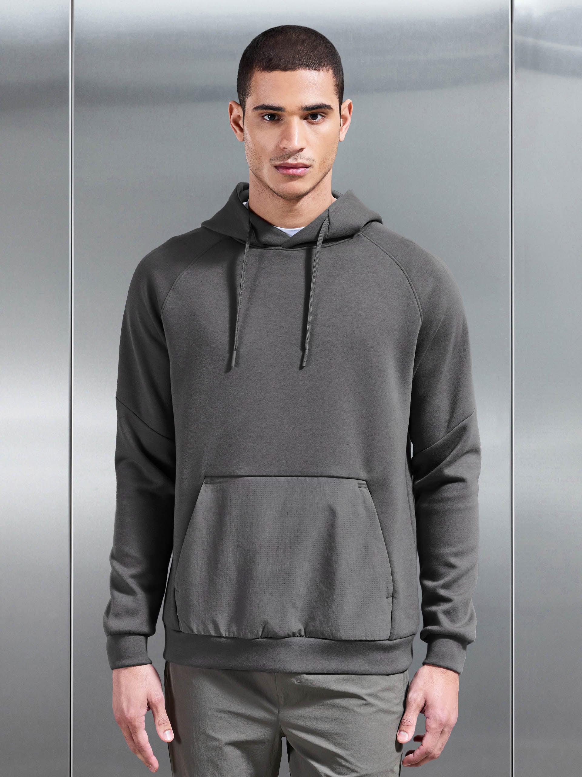 Trail Hybrid Hoodie in Grey - Image 3