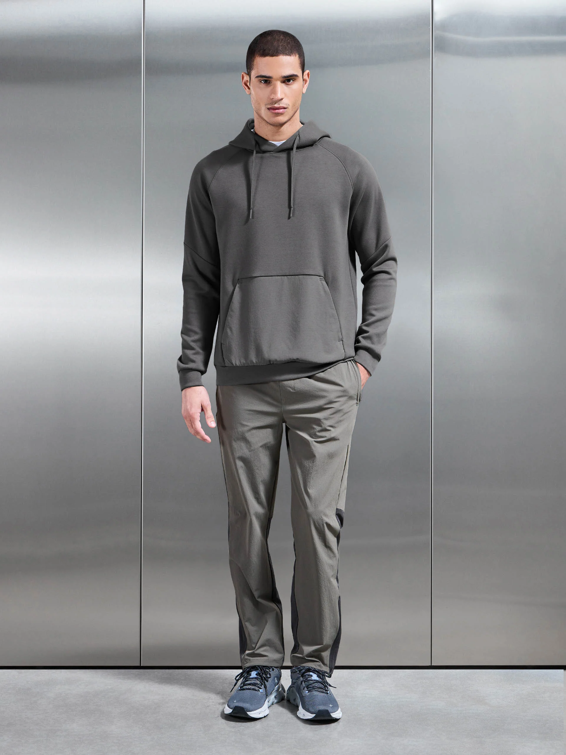 Trail Hybrid Hoodie in Grey - Image 4