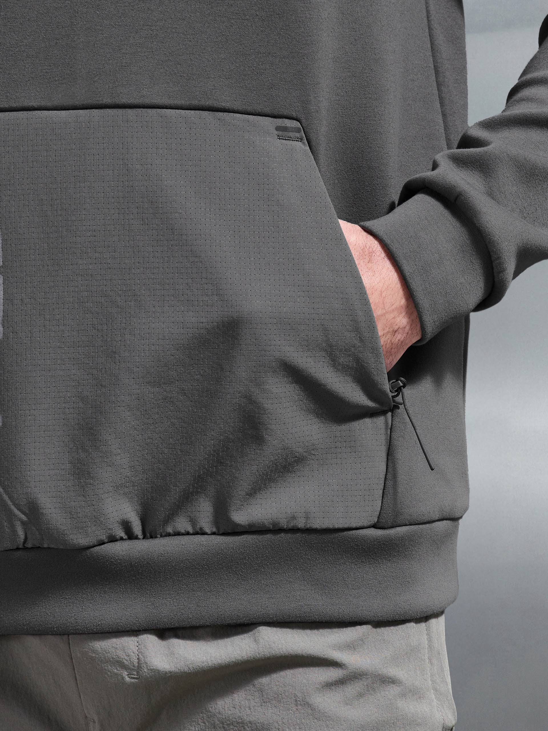 Trail Hybrid Hoodie in Grey - Image 7
