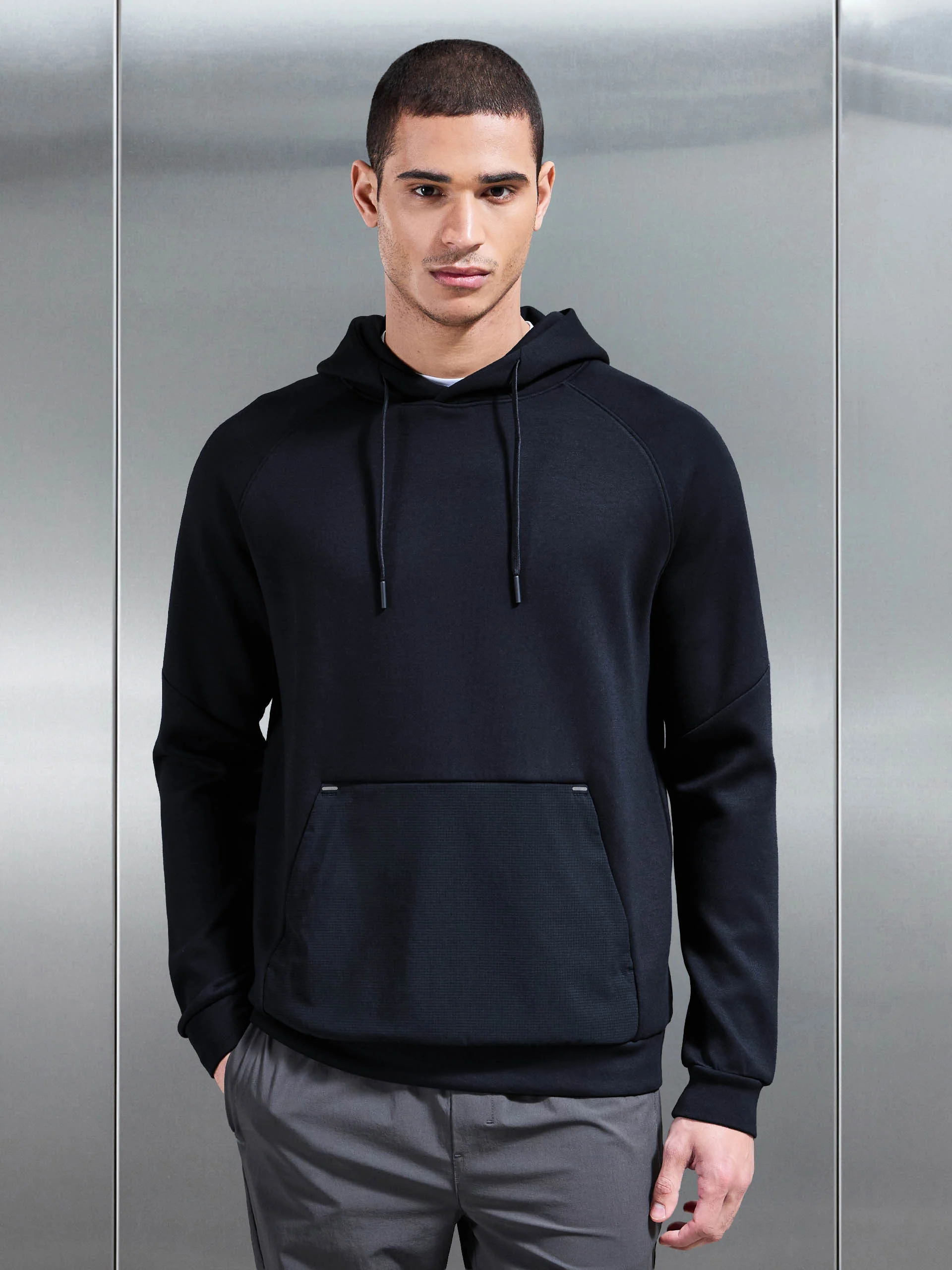 Trail Hybrid Hoodie in Navy - Image 3