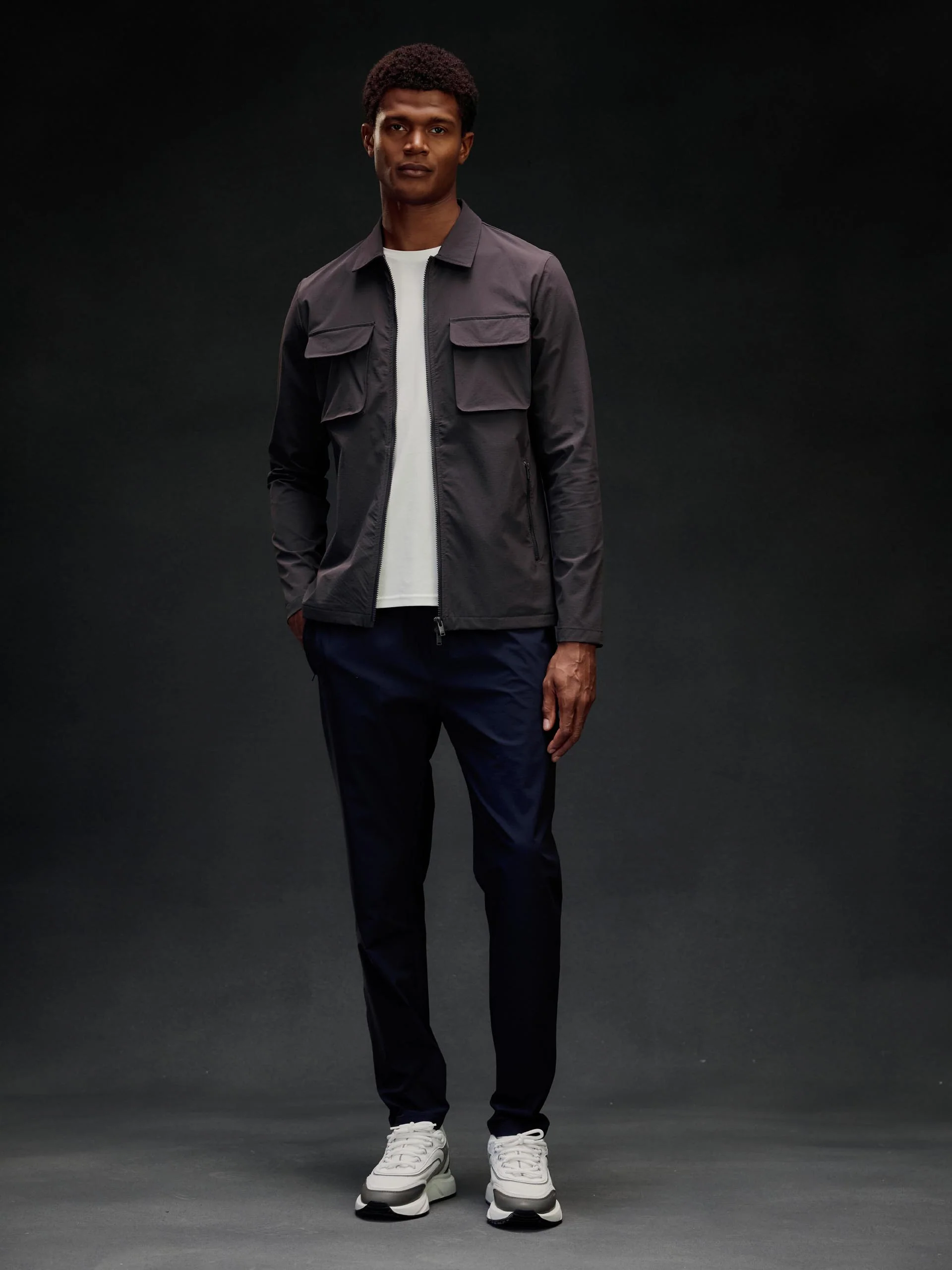 Utility Cargo Overshirt in Grey - Image 2