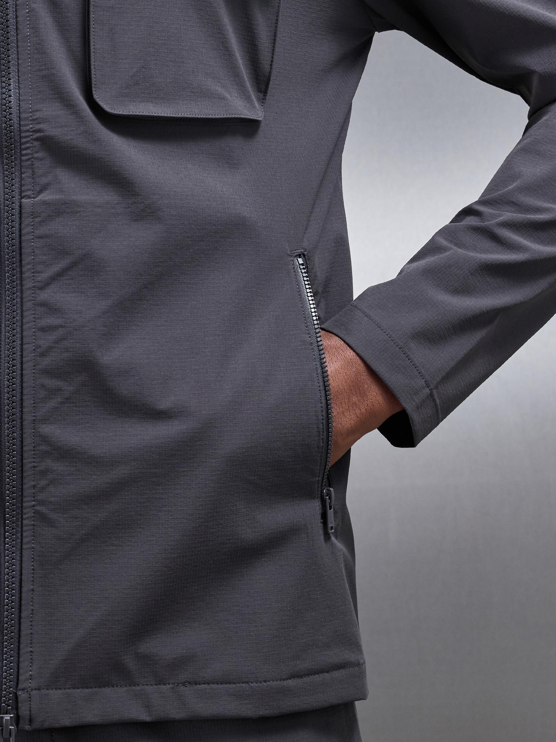 Utility Cargo Overshirt in Grey - Image 5