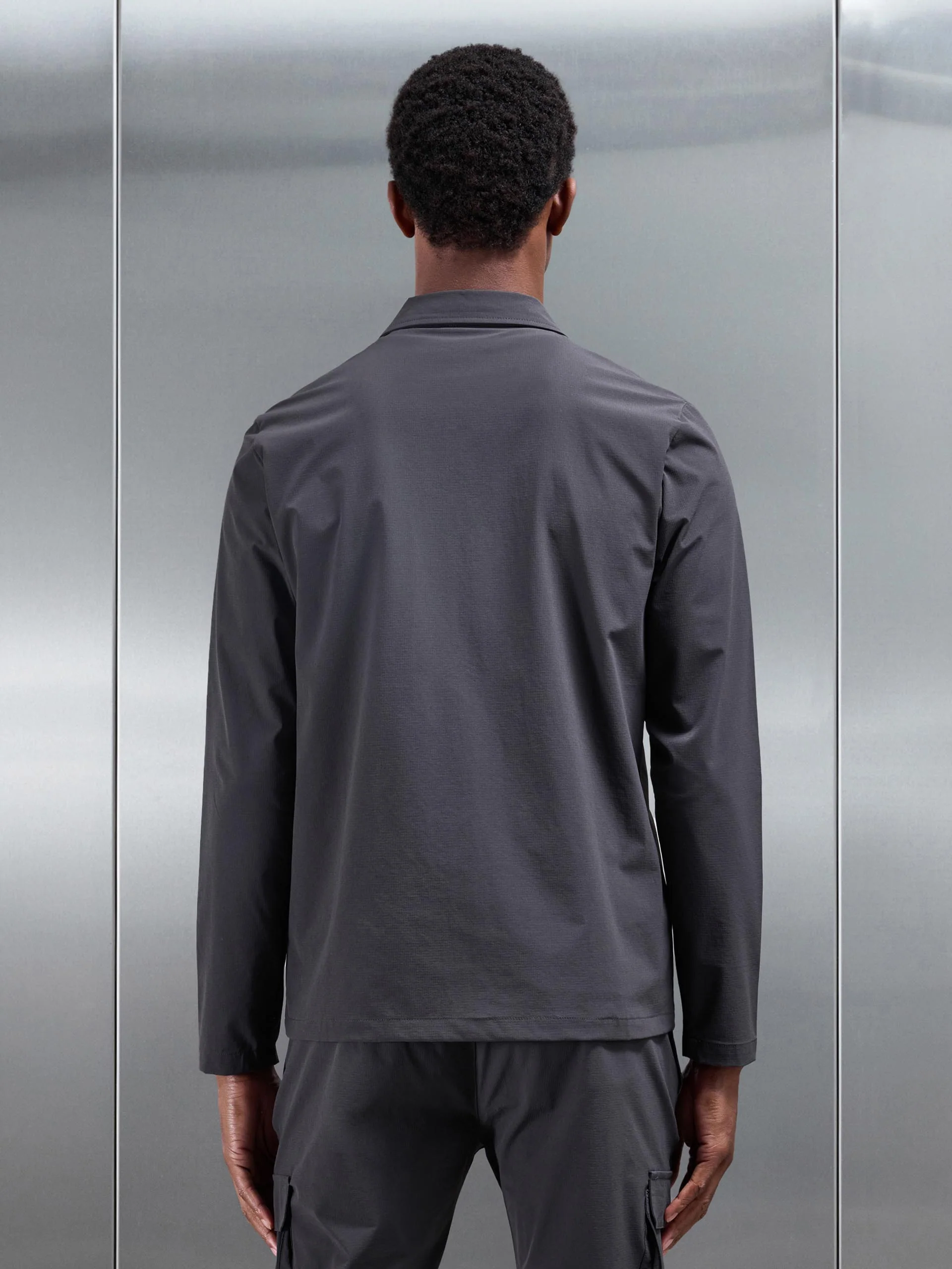 Utility Cargo Overshirt in Grey - Image 8