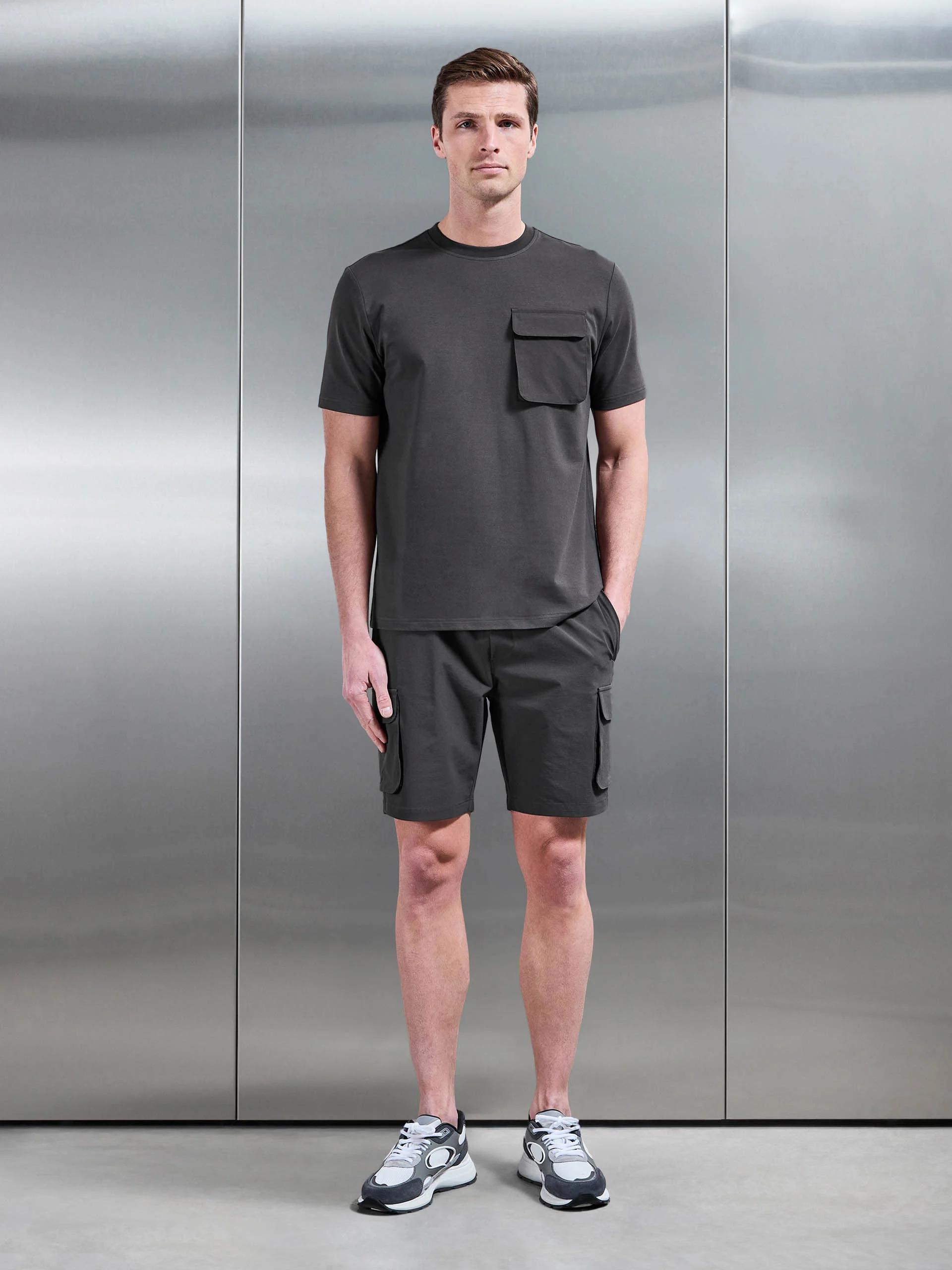 Utility Cargo Short in Grey - Image 3