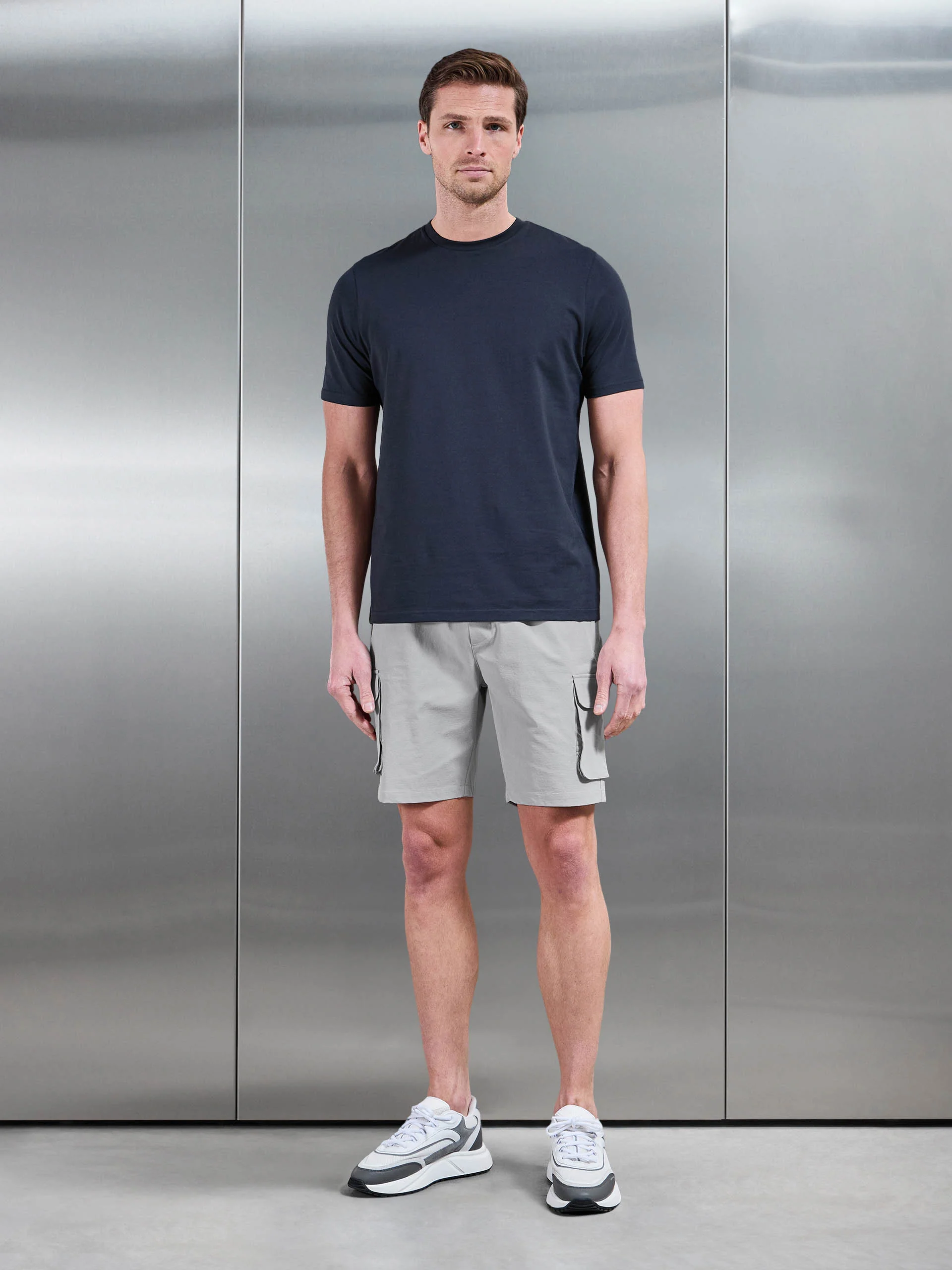 Utility Cargo Short in Mid Grey - Image 3
