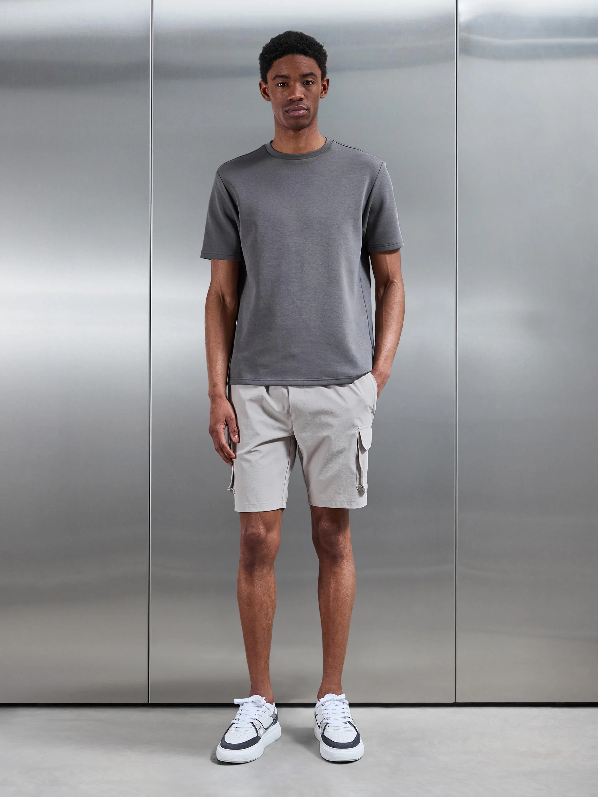 Utility Cargo Short in Stone - Image 2