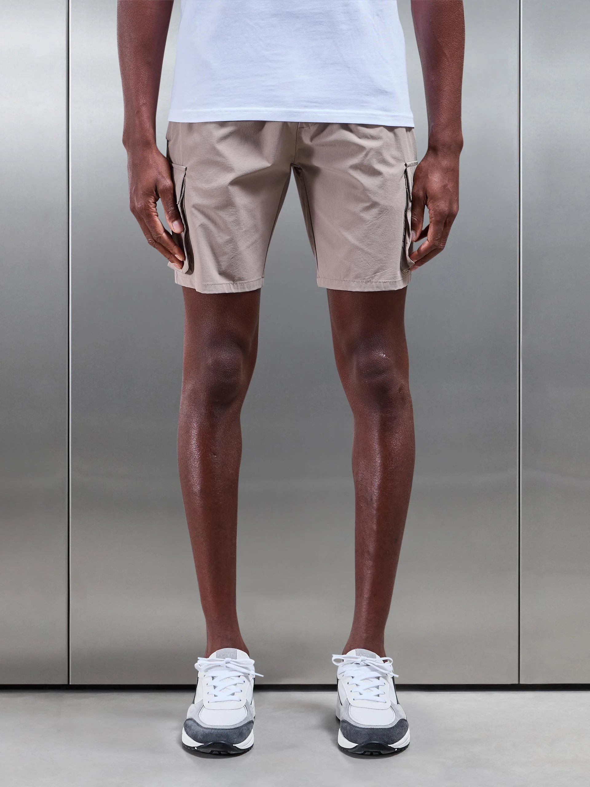Utility Cargo Short in Taupe - Image 3