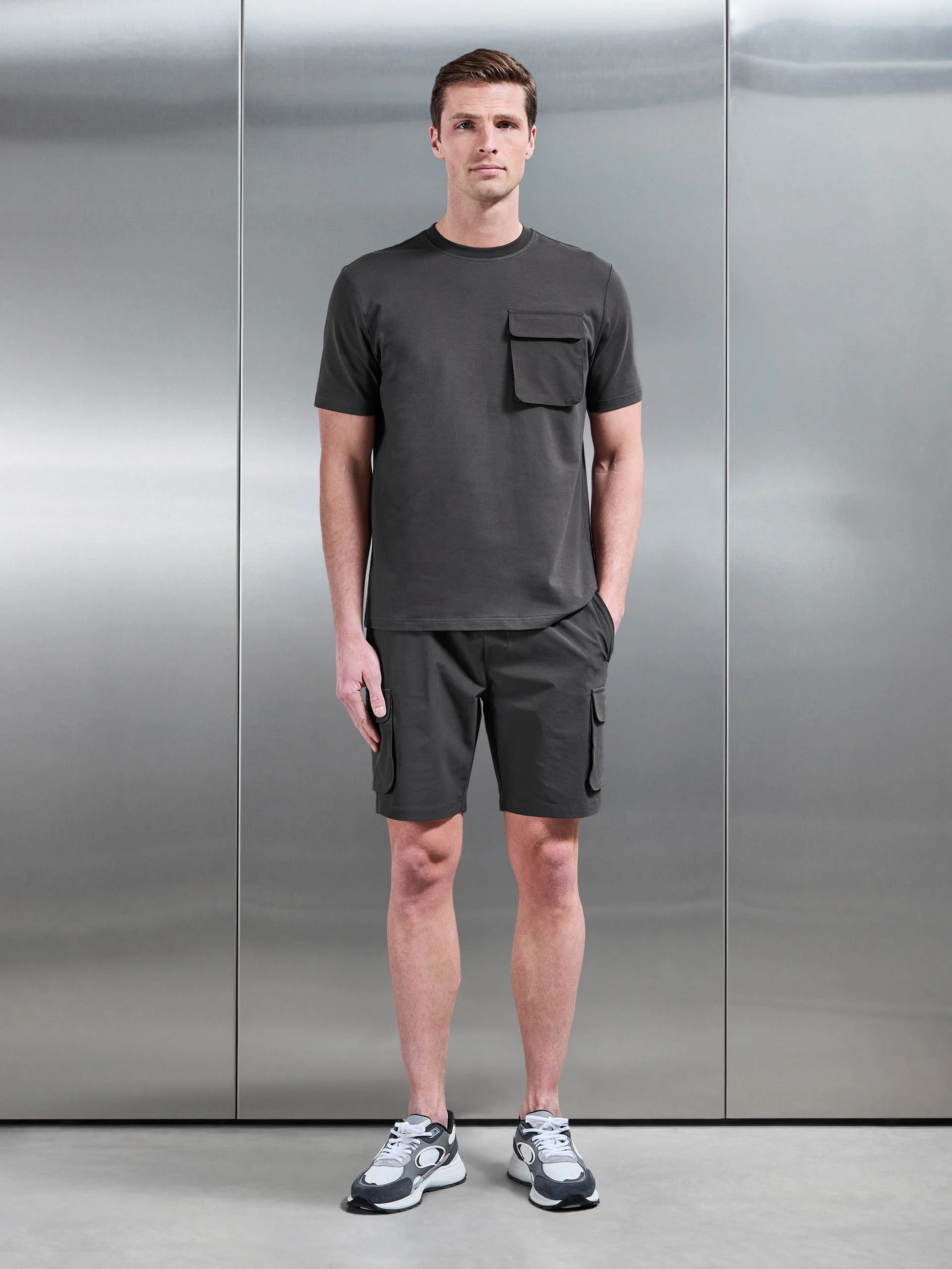 Utility Cargo T-Shirt in Grey - Image 2