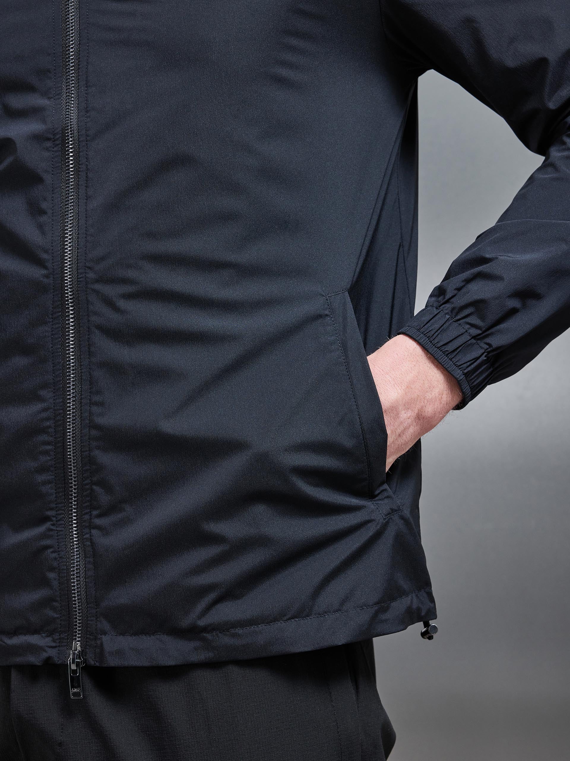 Utility Technical Shell Windbreaker in Black - Image 4