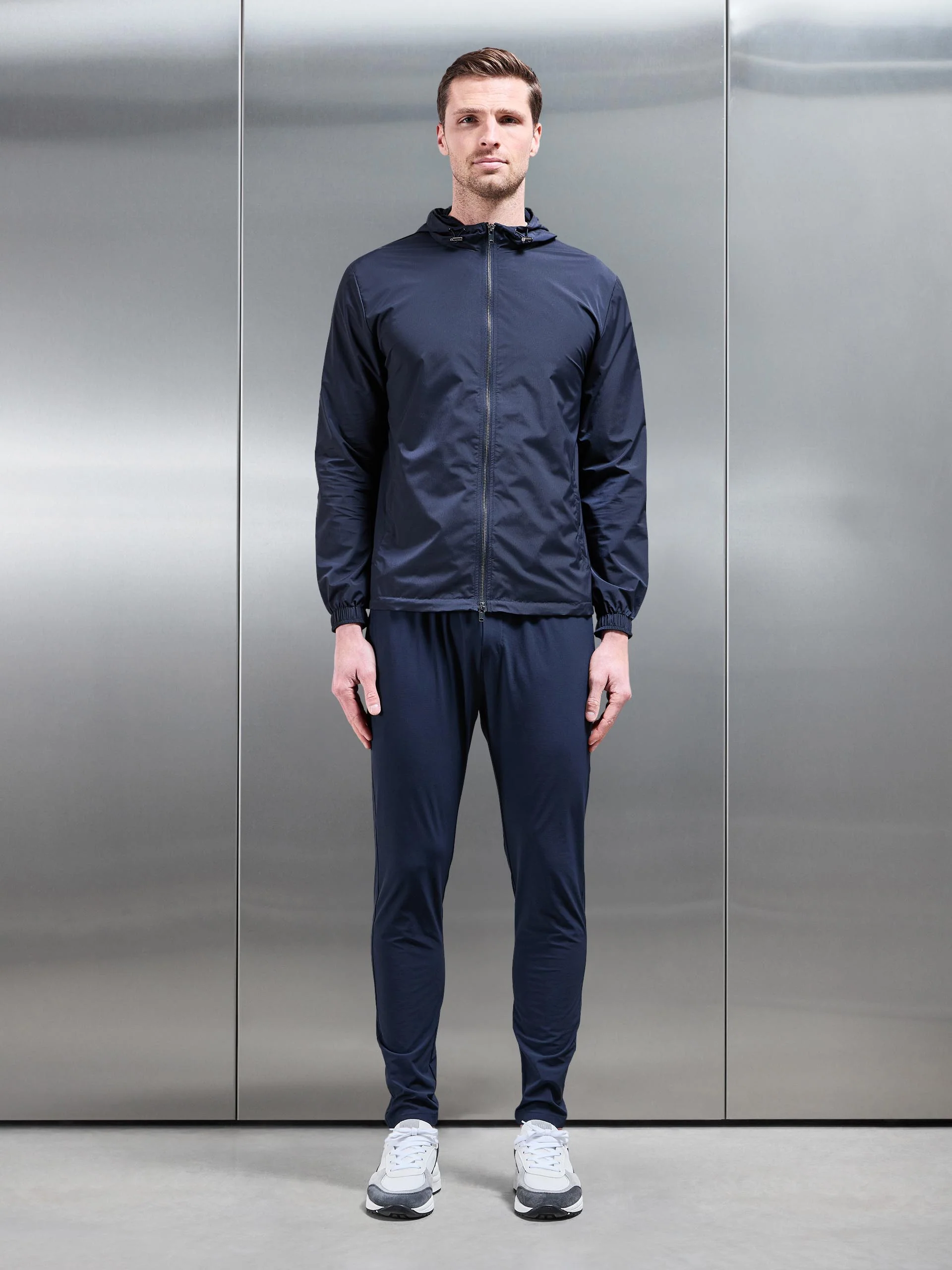 Utility Technical Shell Windbreaker in Navy - Image 2