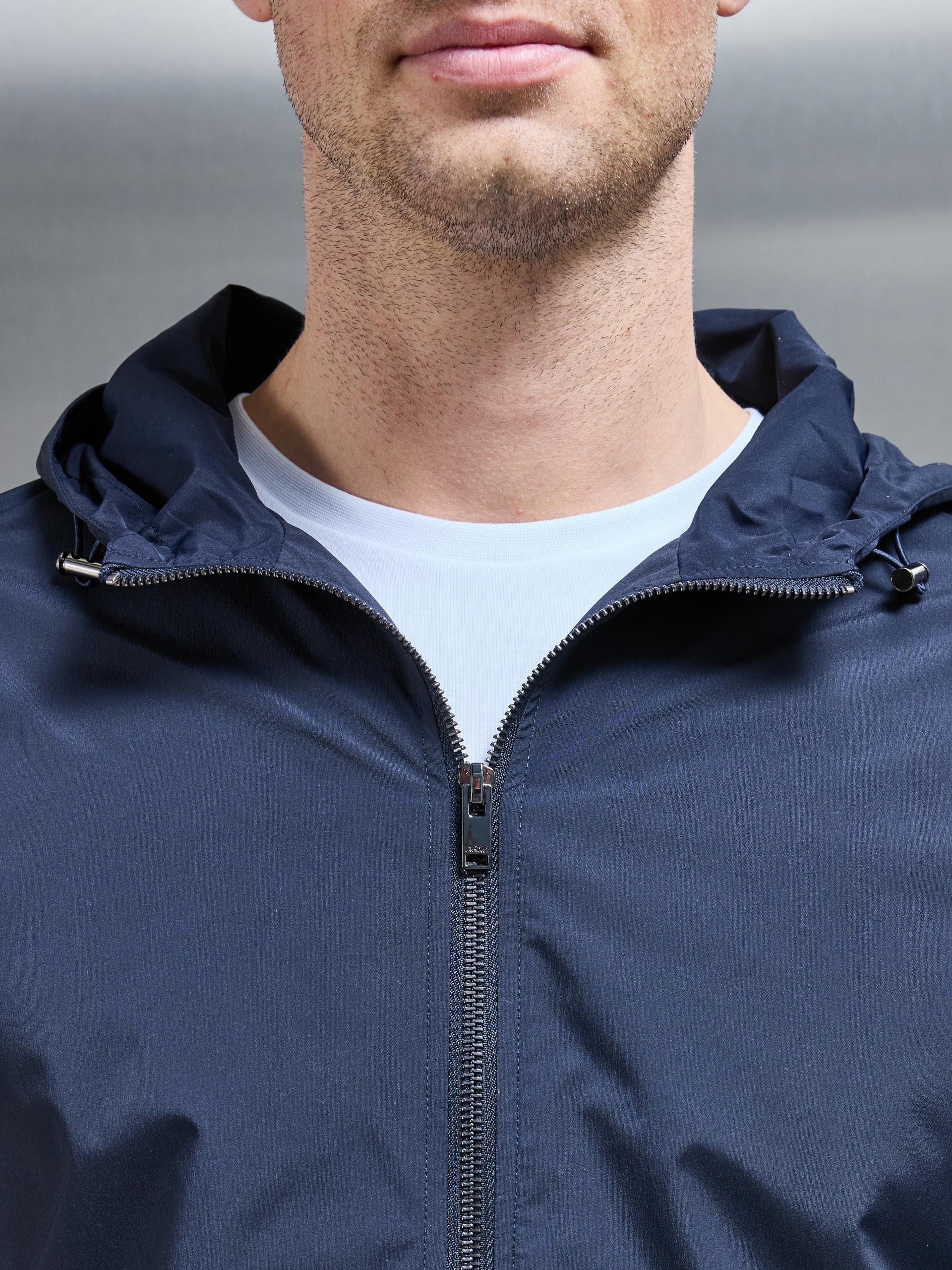 Utility Technical Shell Windbreaker in Navy - Image 3