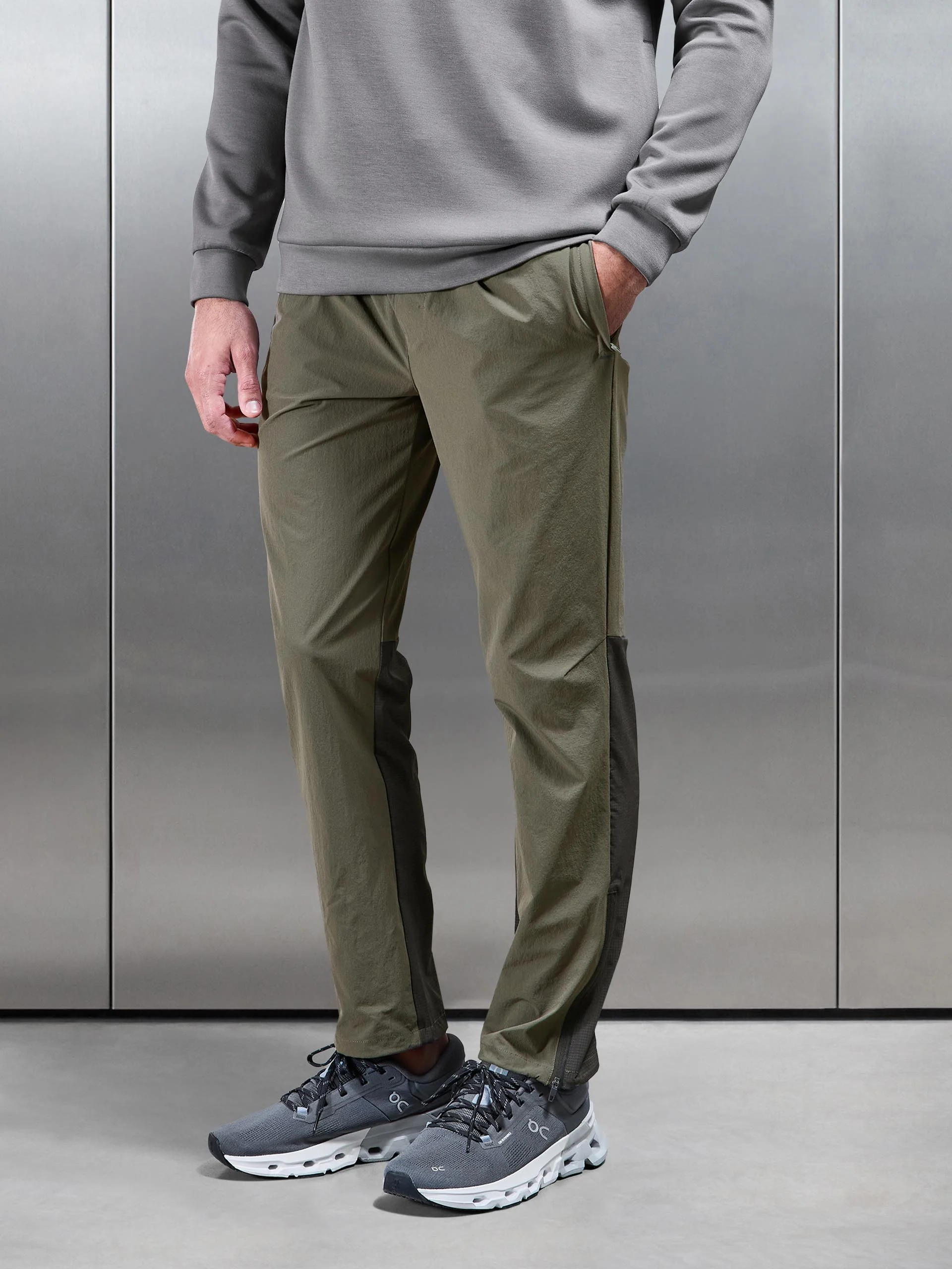 Utility Trail Trackpant in Olive Grey - Image 3