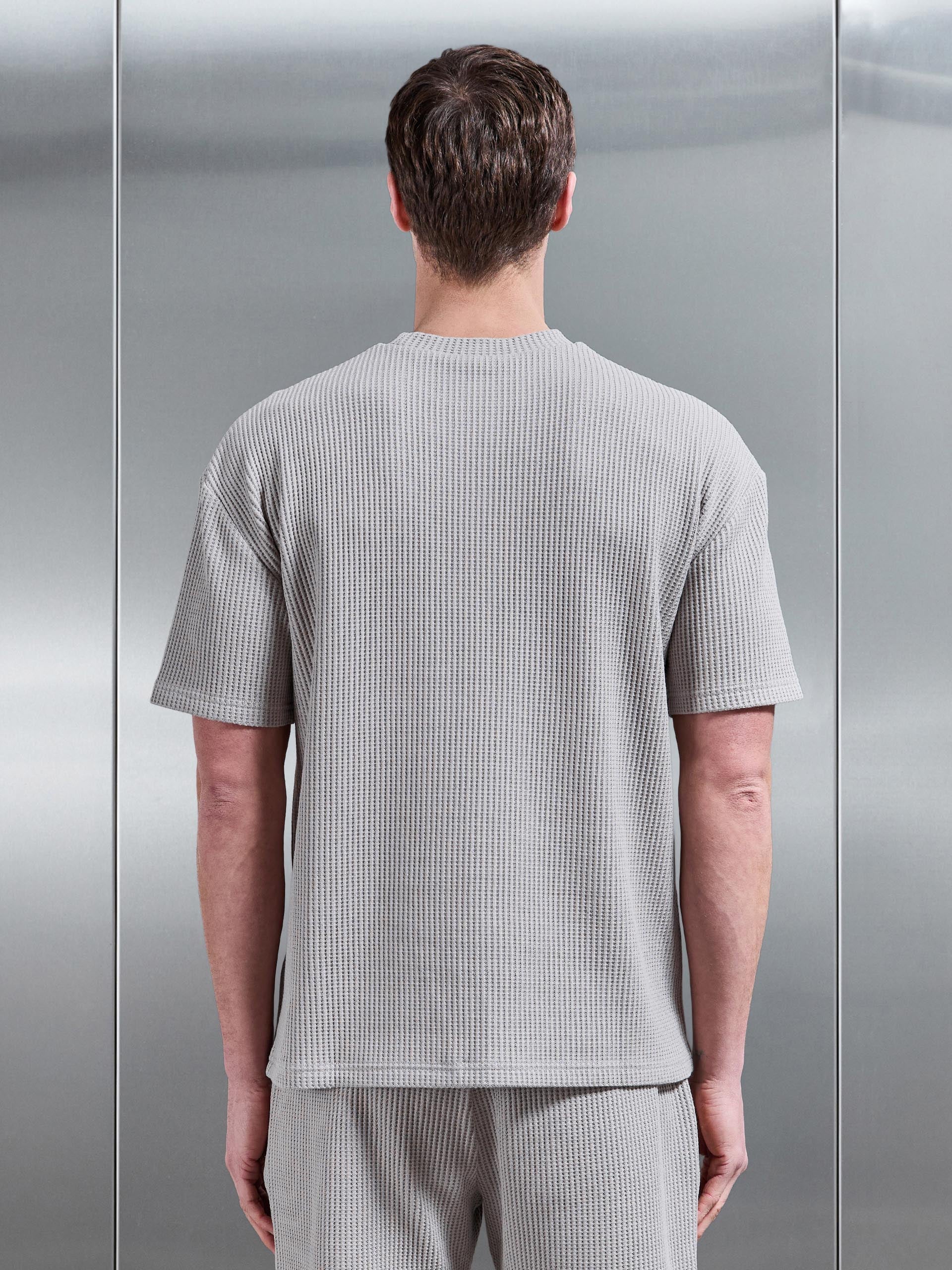 Waffle Relaxed T-Shirt in Stone - Image 3