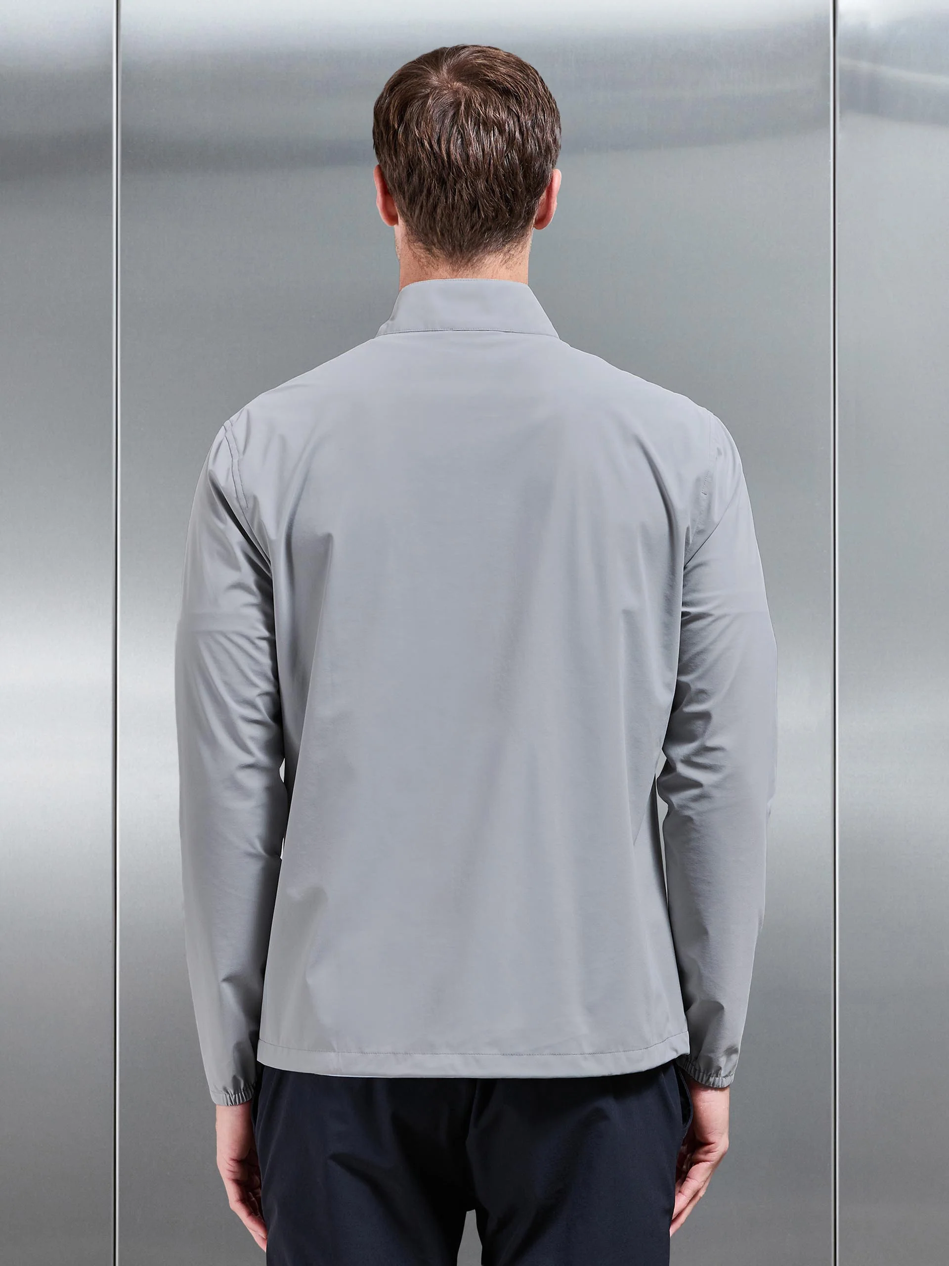 Water Repellent Cargo Jacket in Mid Grey - Image 3