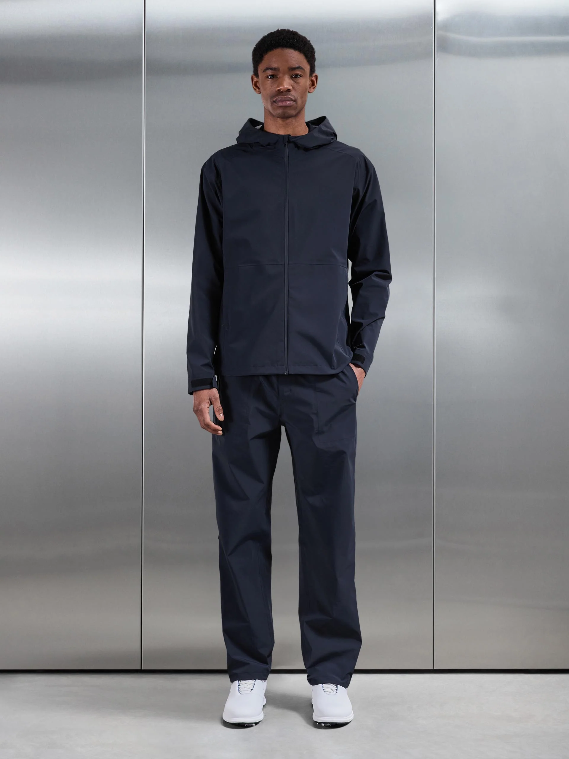 Waterproof Golf Jacket in Navy - Image 4