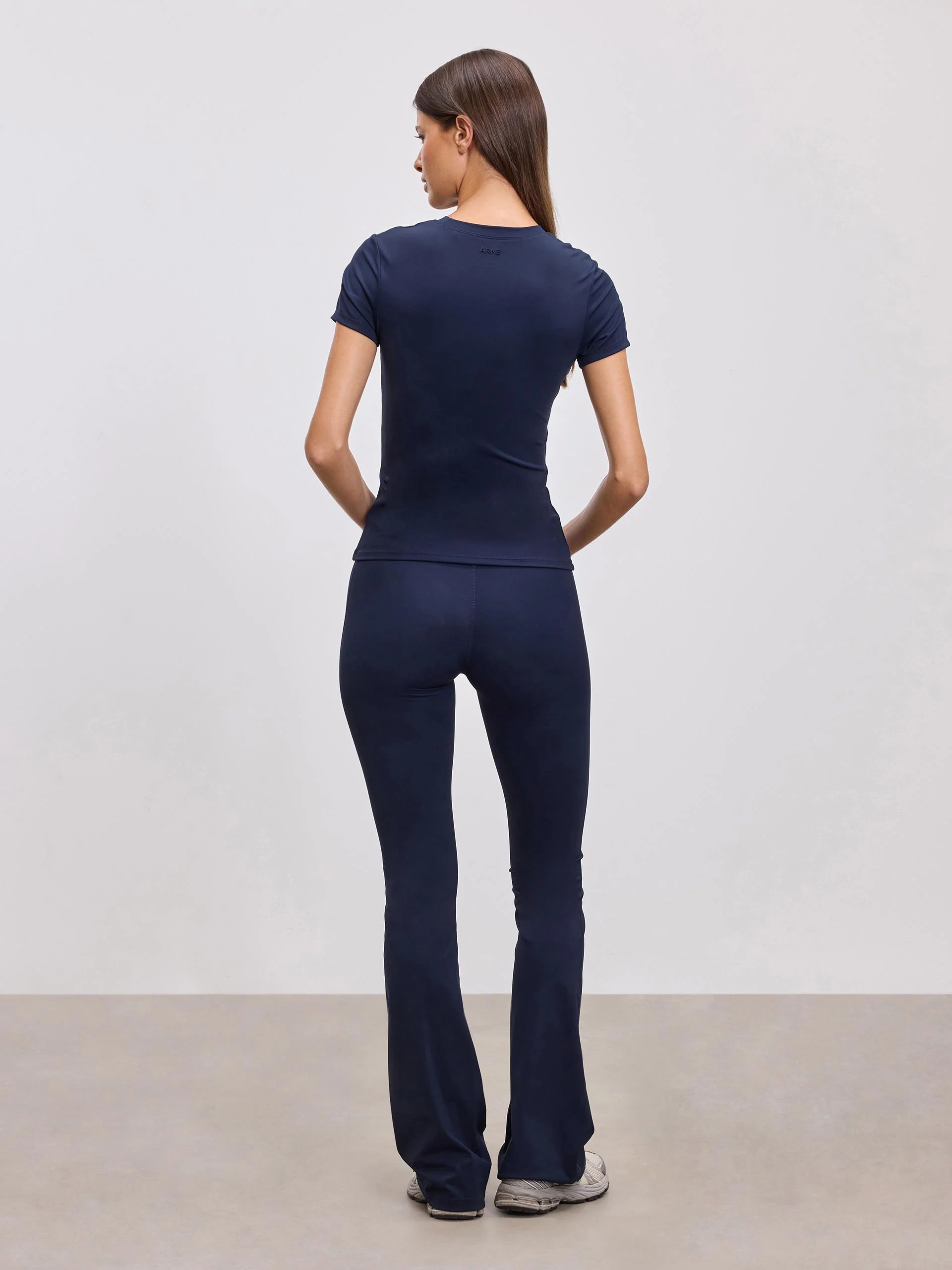 Womens Active Flared Legging in Navy - Image 6