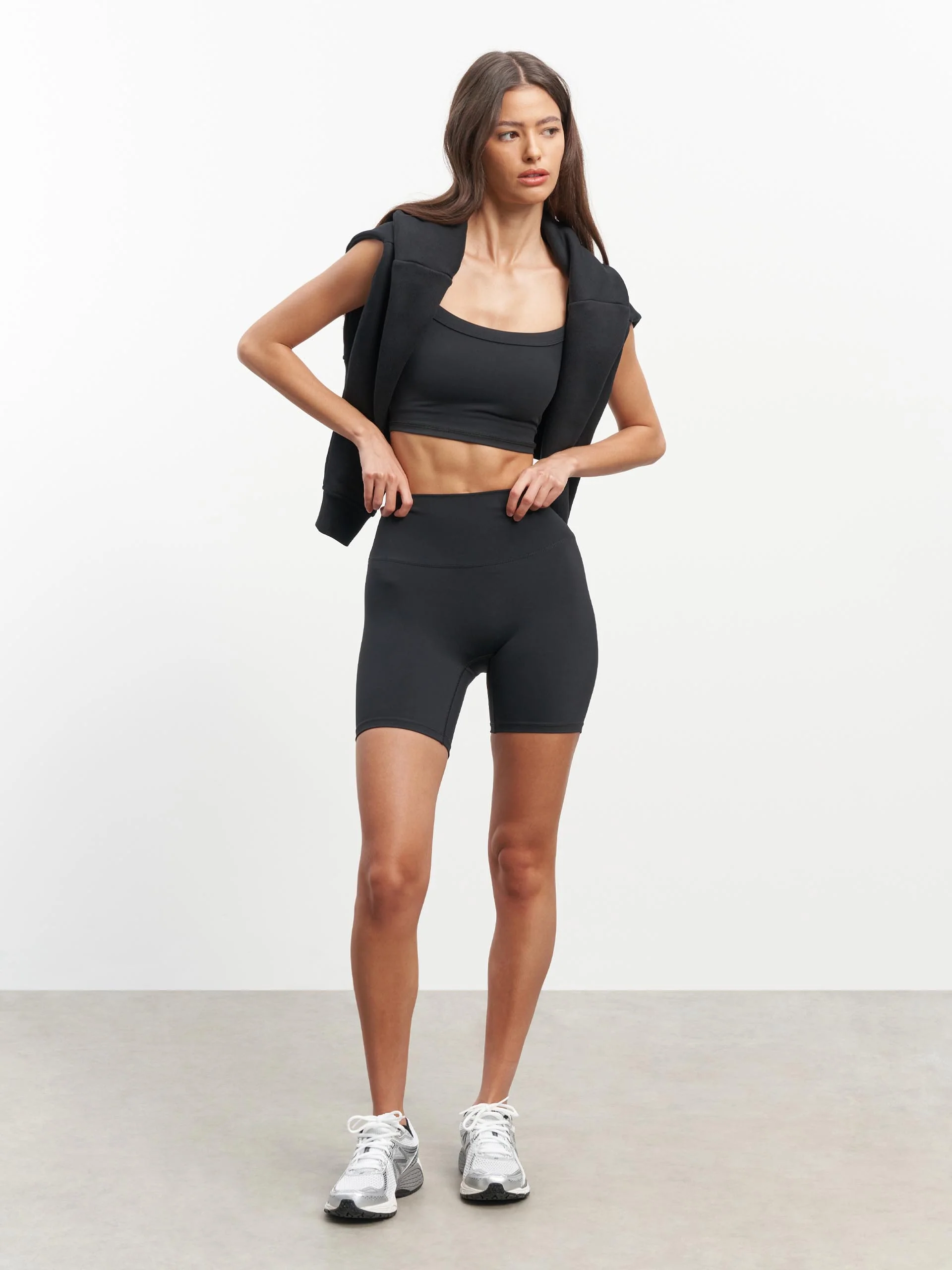 Womens Active Short in Black - Image 2