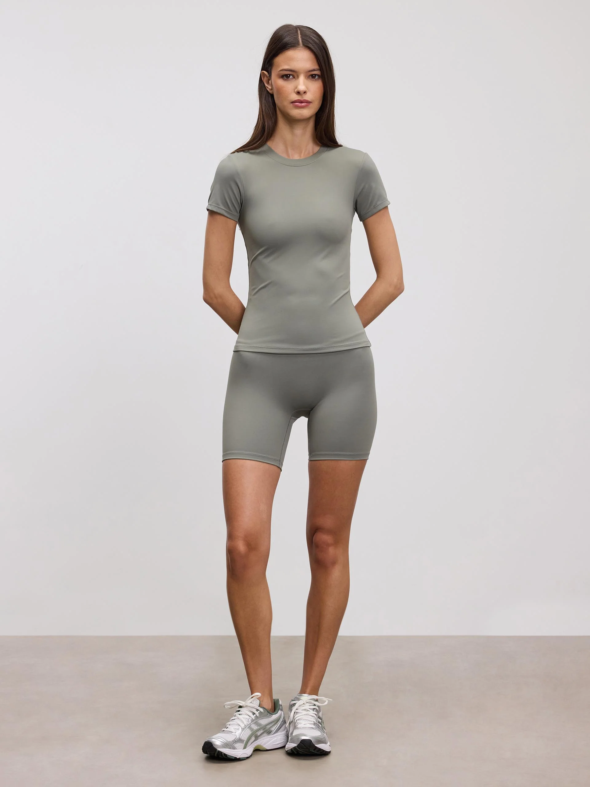 Womens Active Short in Sage - Image 3