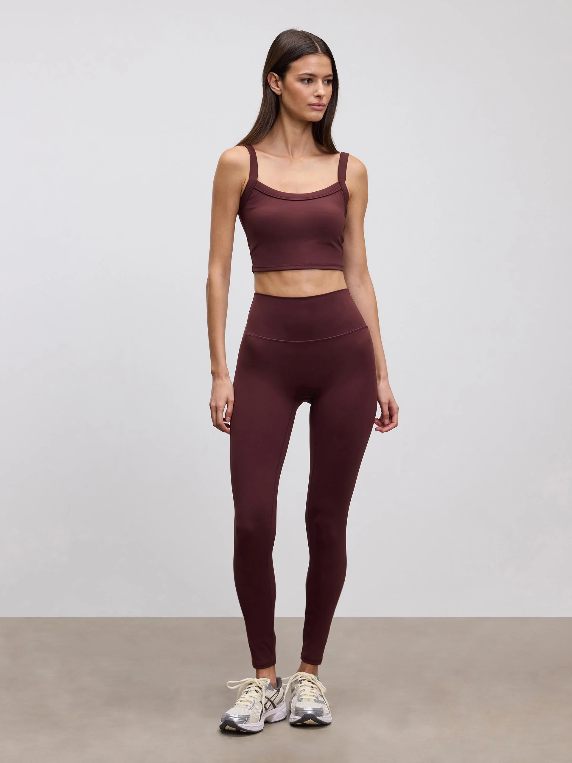 Womens Active Sports Bra in Burgundy - Image 3