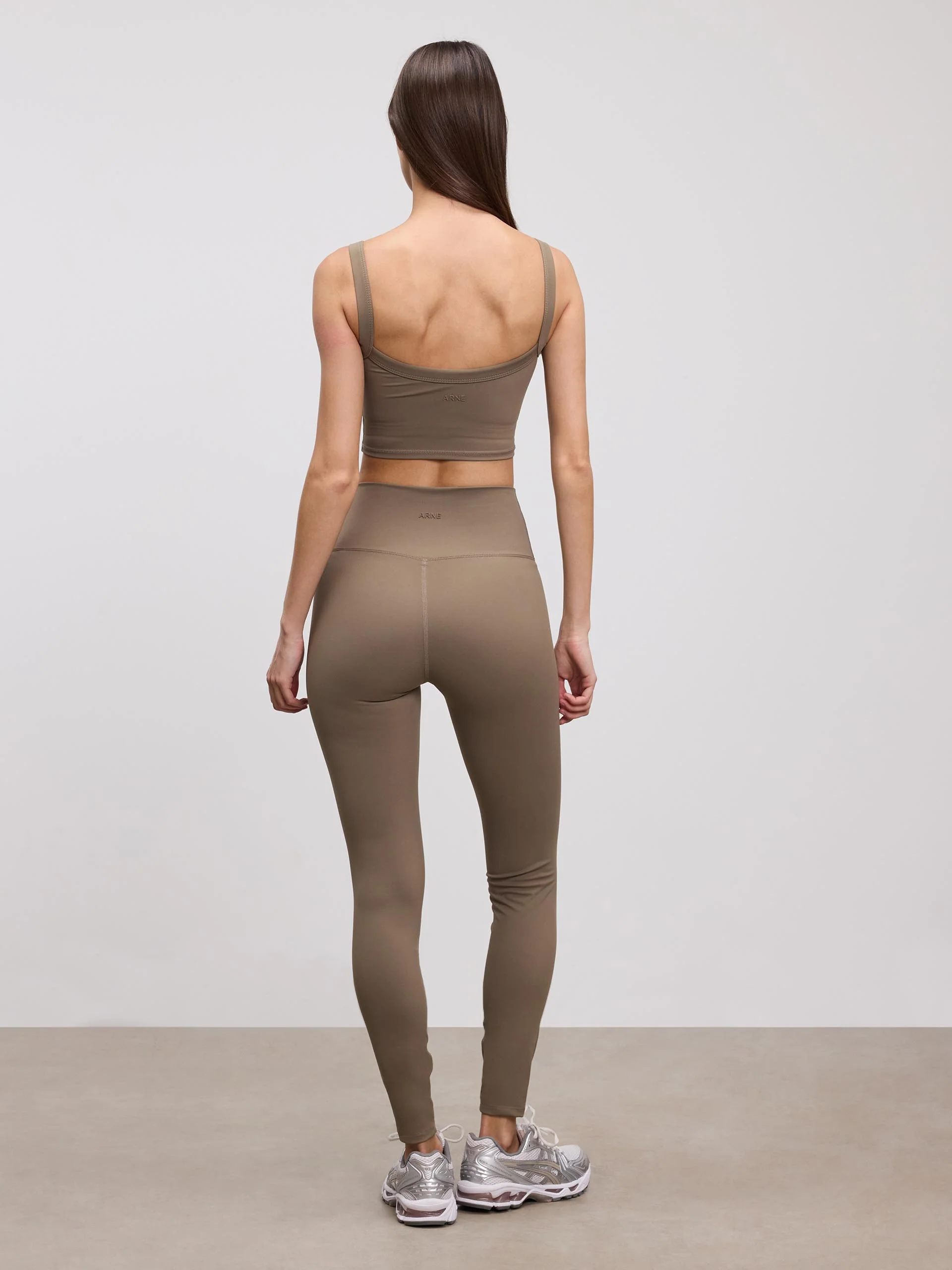 Womens Active Sports Bra in Taupe - Image 4