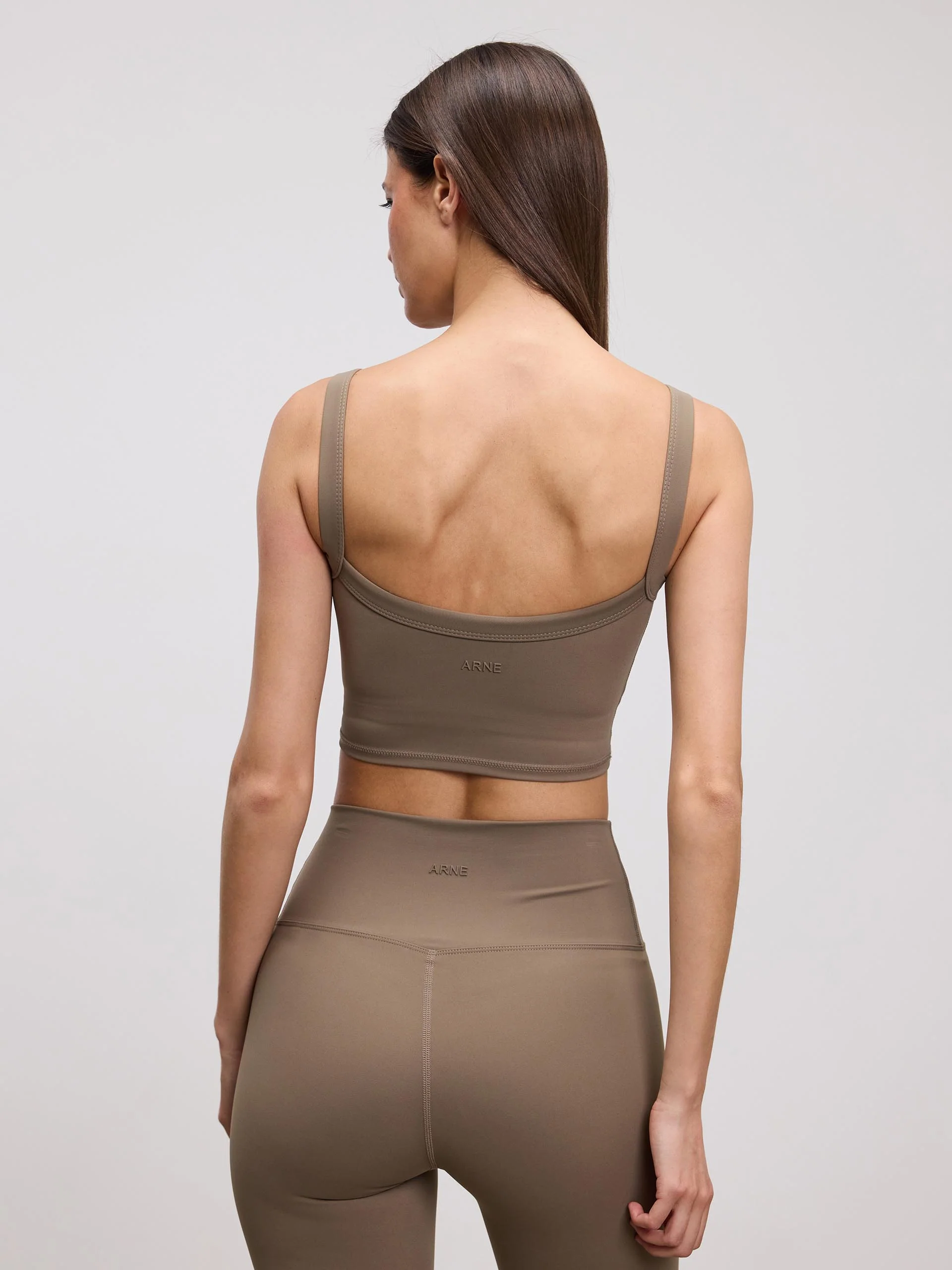 Womens Active Sports Bra in Taupe - Image 6