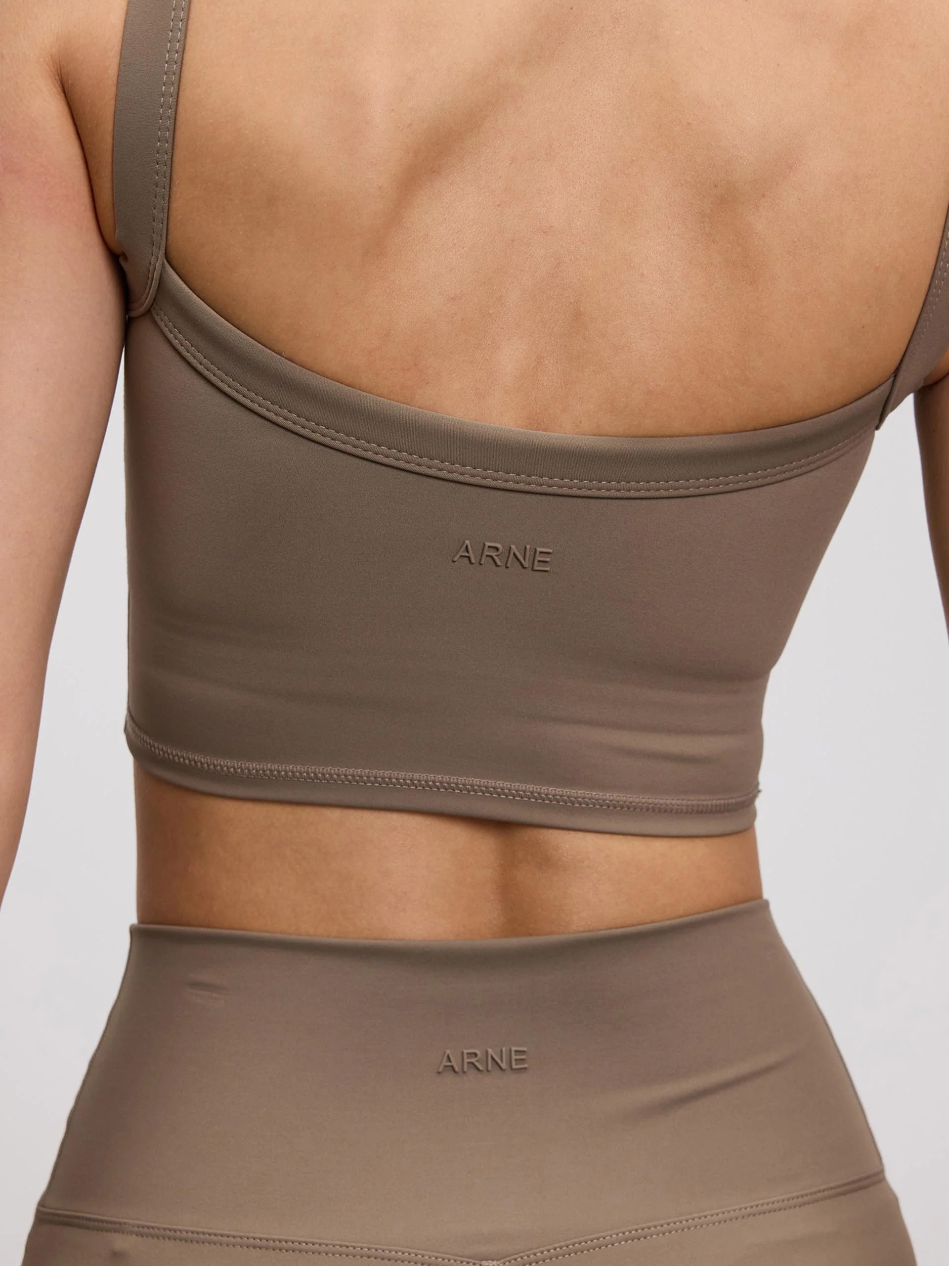 Womens Active Sports Bra in Taupe - Image 7