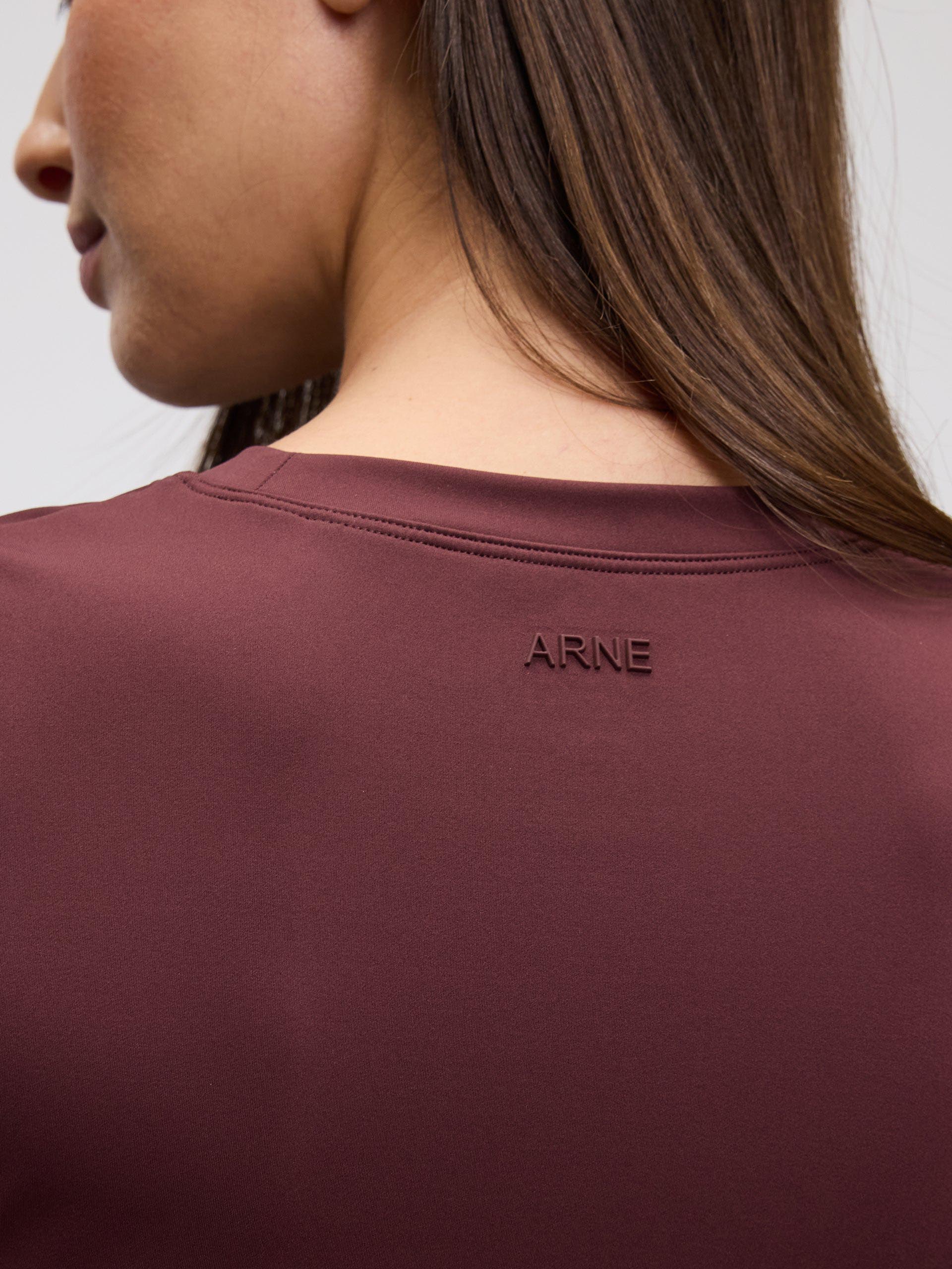 Womens Active T-Shirt in Burgundy - Image 3