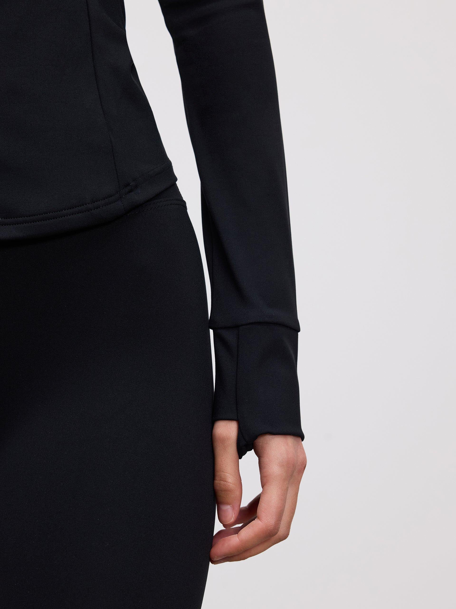 Womens Active Zip Through Jacket in Black - Image 4