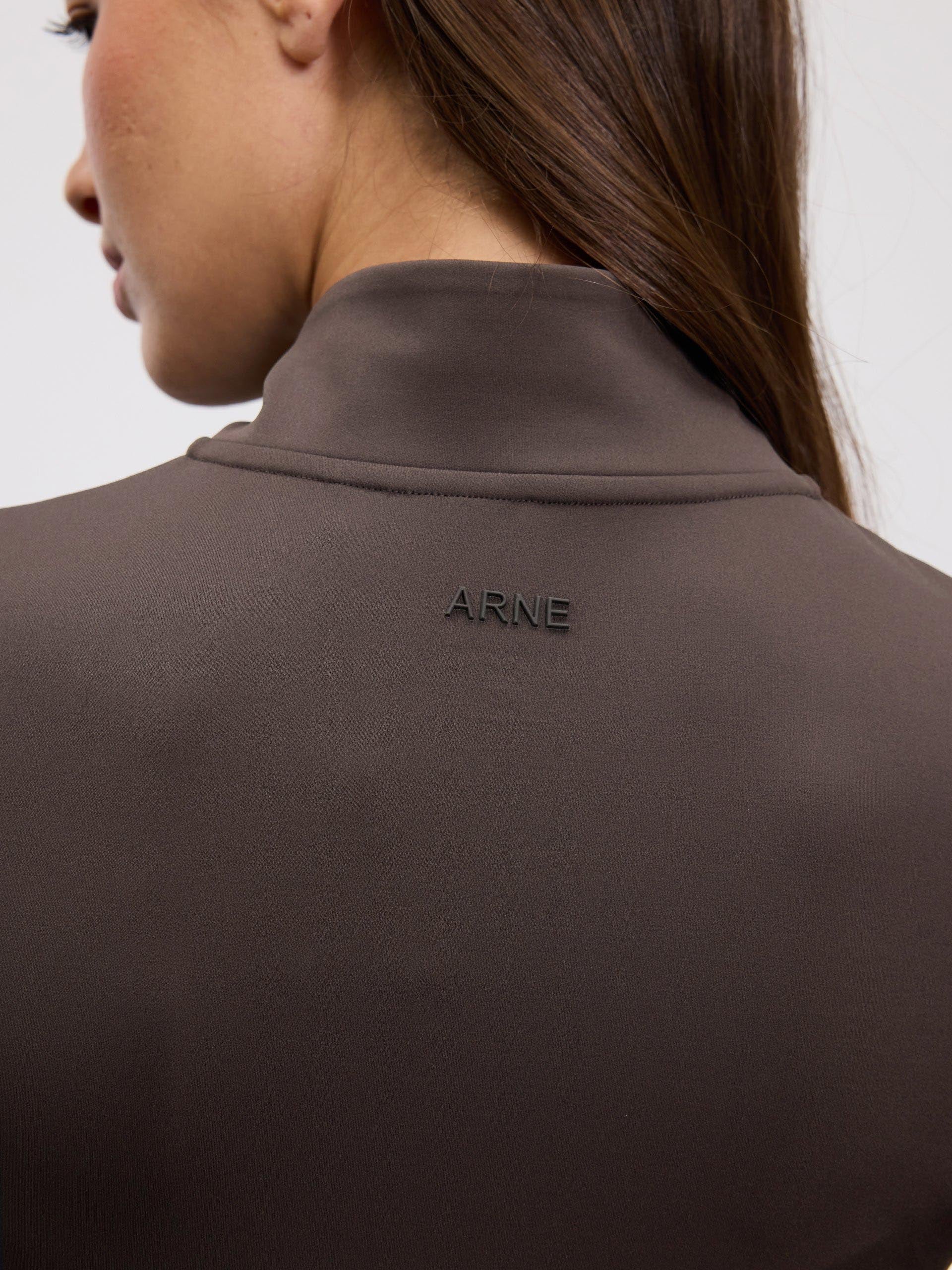 Womens Active Zip Through Jacket in Brown - Image 6