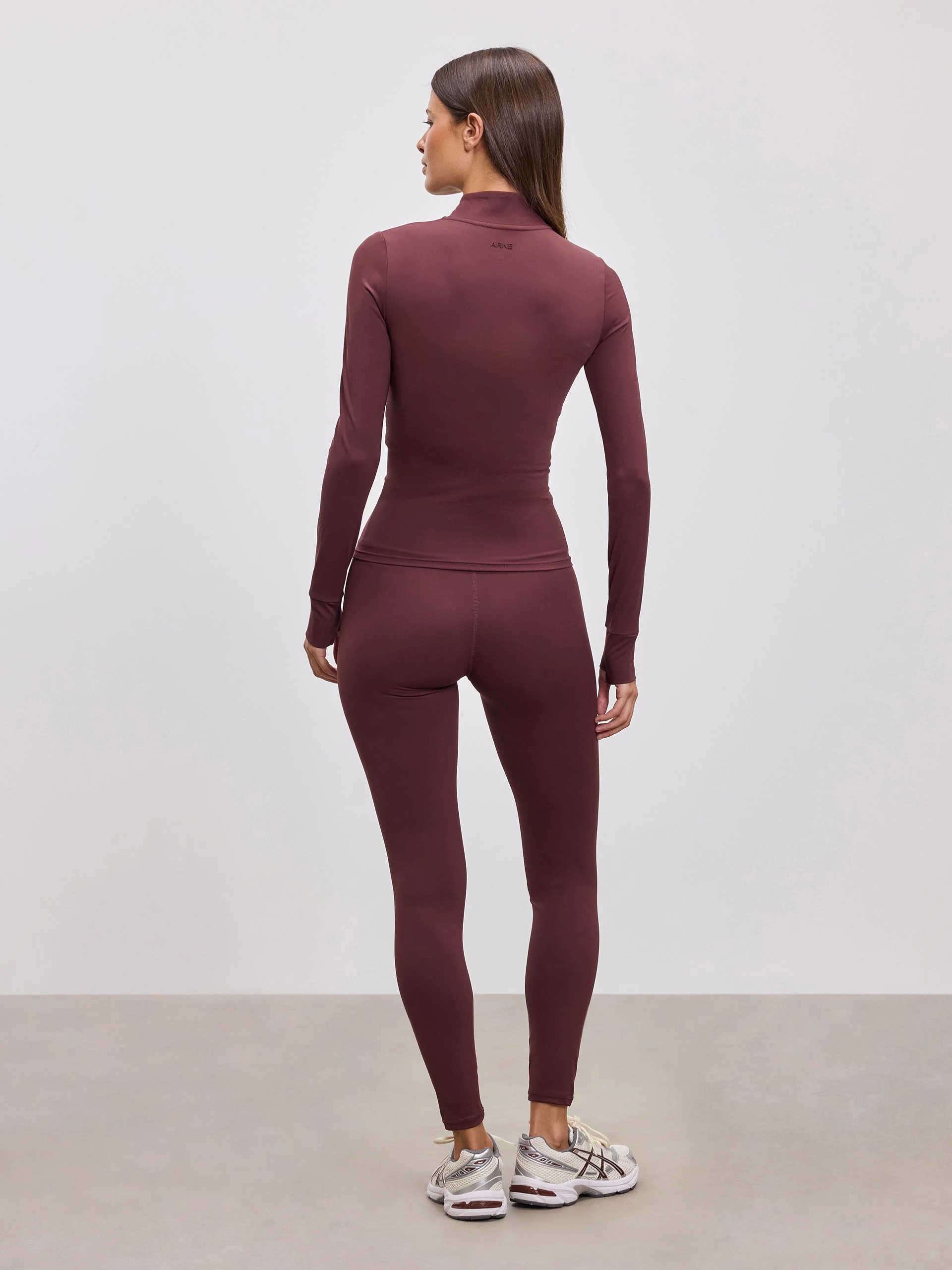 Womens Active Zip Through Jacket in Burgundy - Image 5