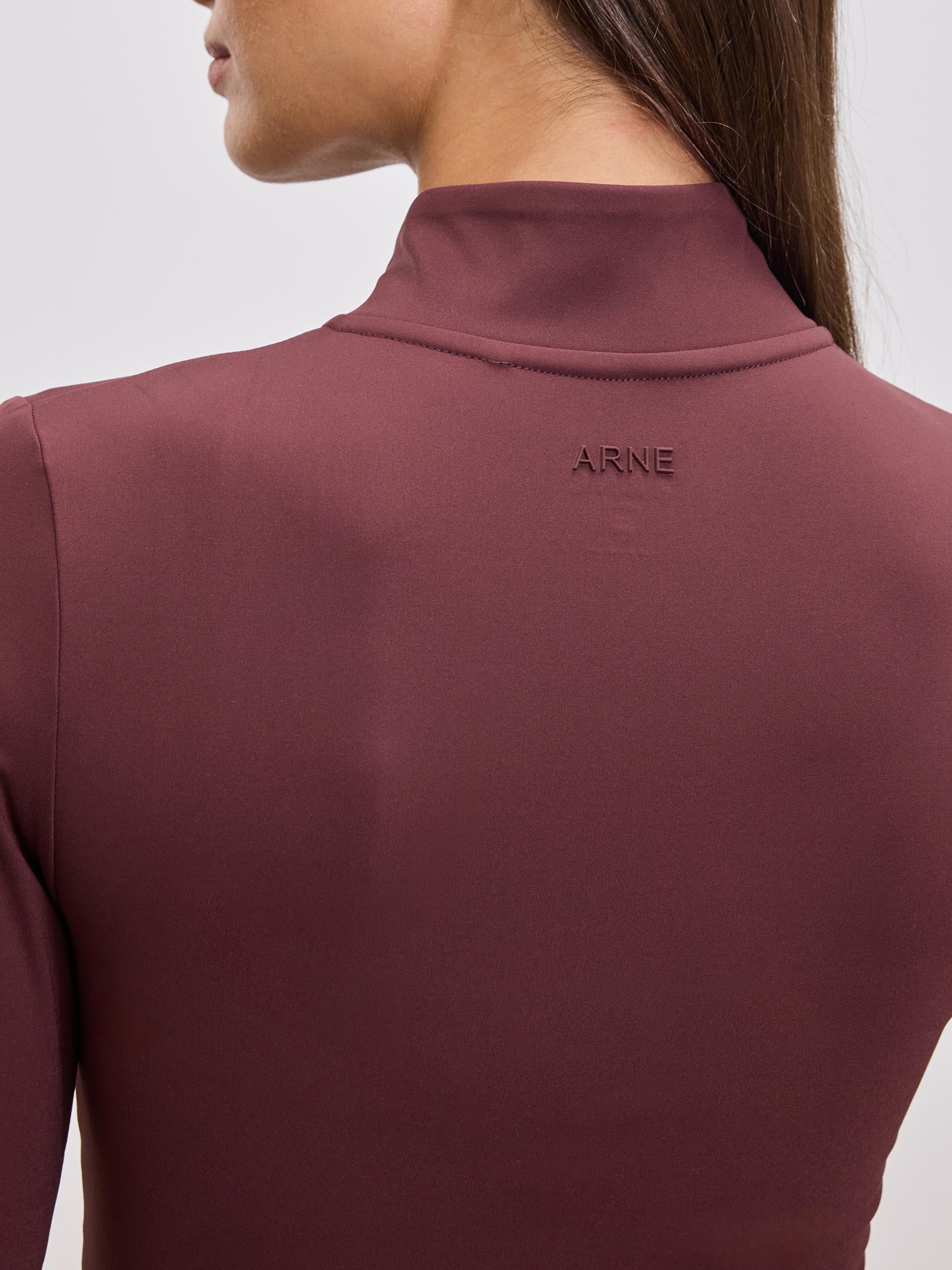 Womens Active Zip Through Jacket in Burgundy - Image 6