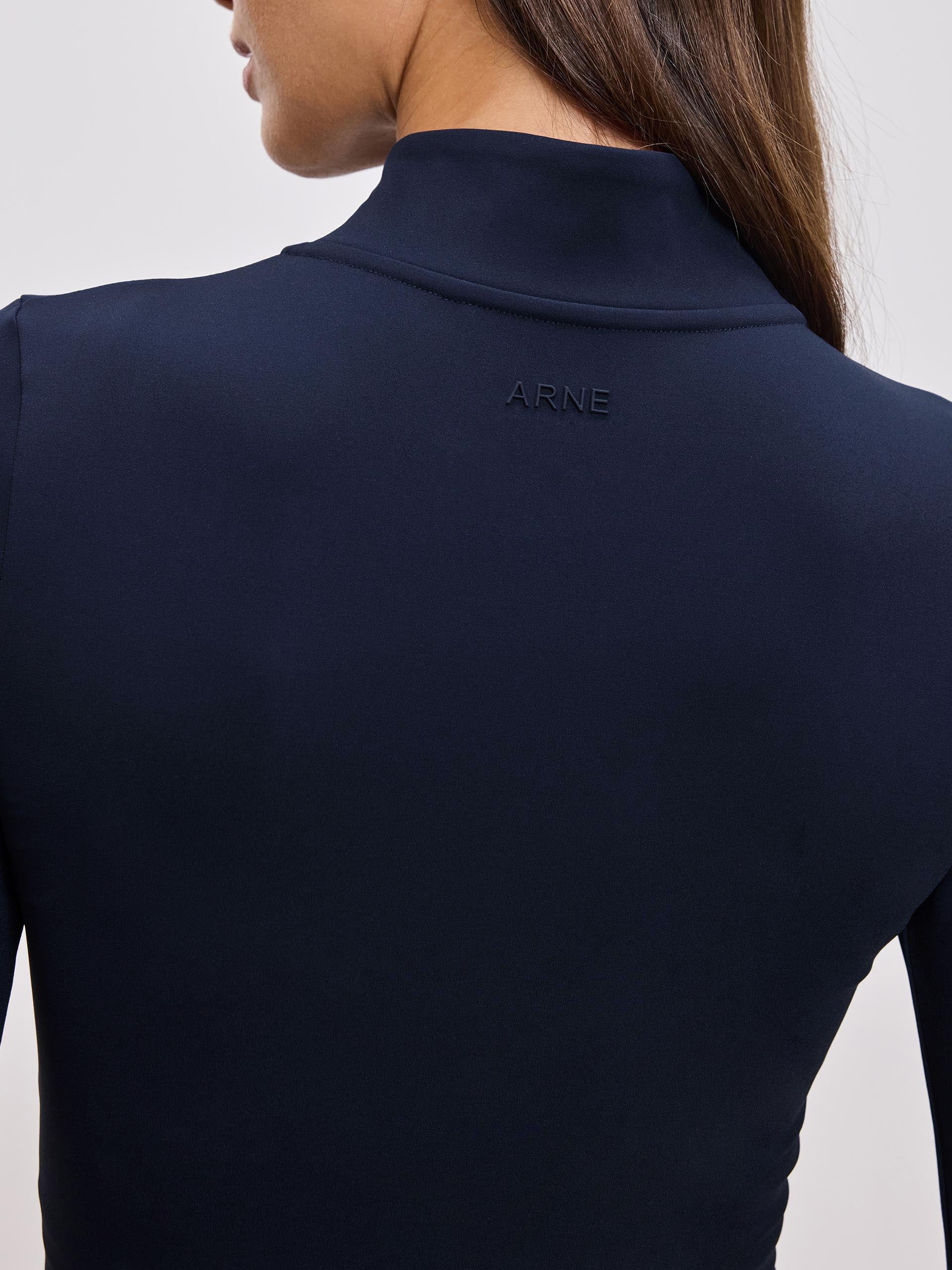 Womens Active Zip Through Jacket in Navy - Image 5