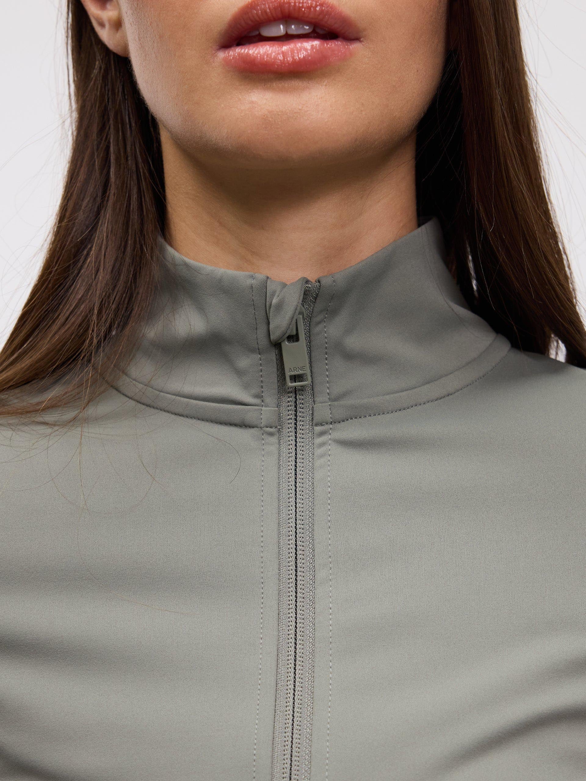 Womens Active Zip Through Jacket in Sage - Image 4