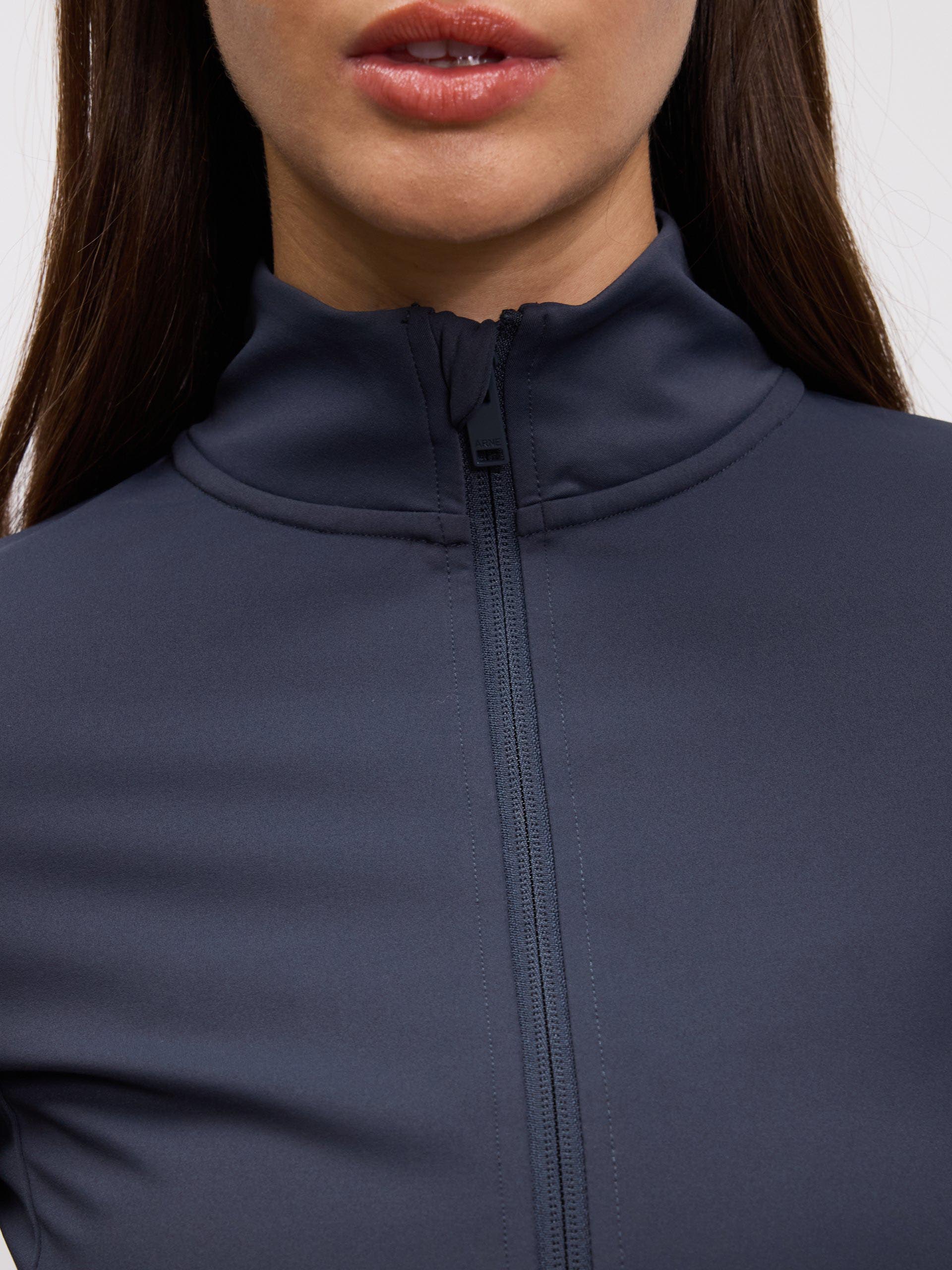 Womens Active Zip Through Jacket in Slate Blue - Image 5