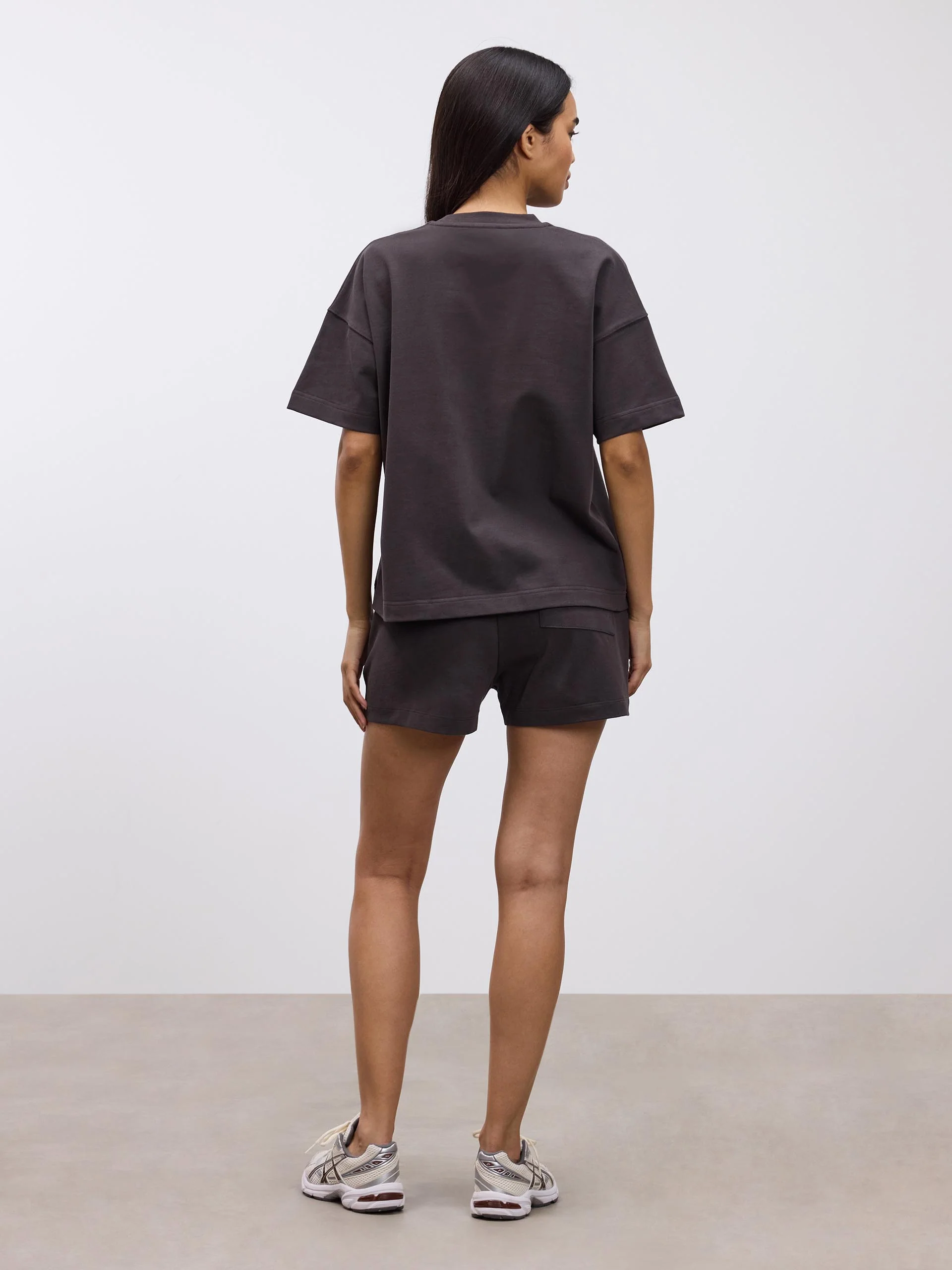 Womens Brushed Relaxed T-Shirt in Brown - Image 3