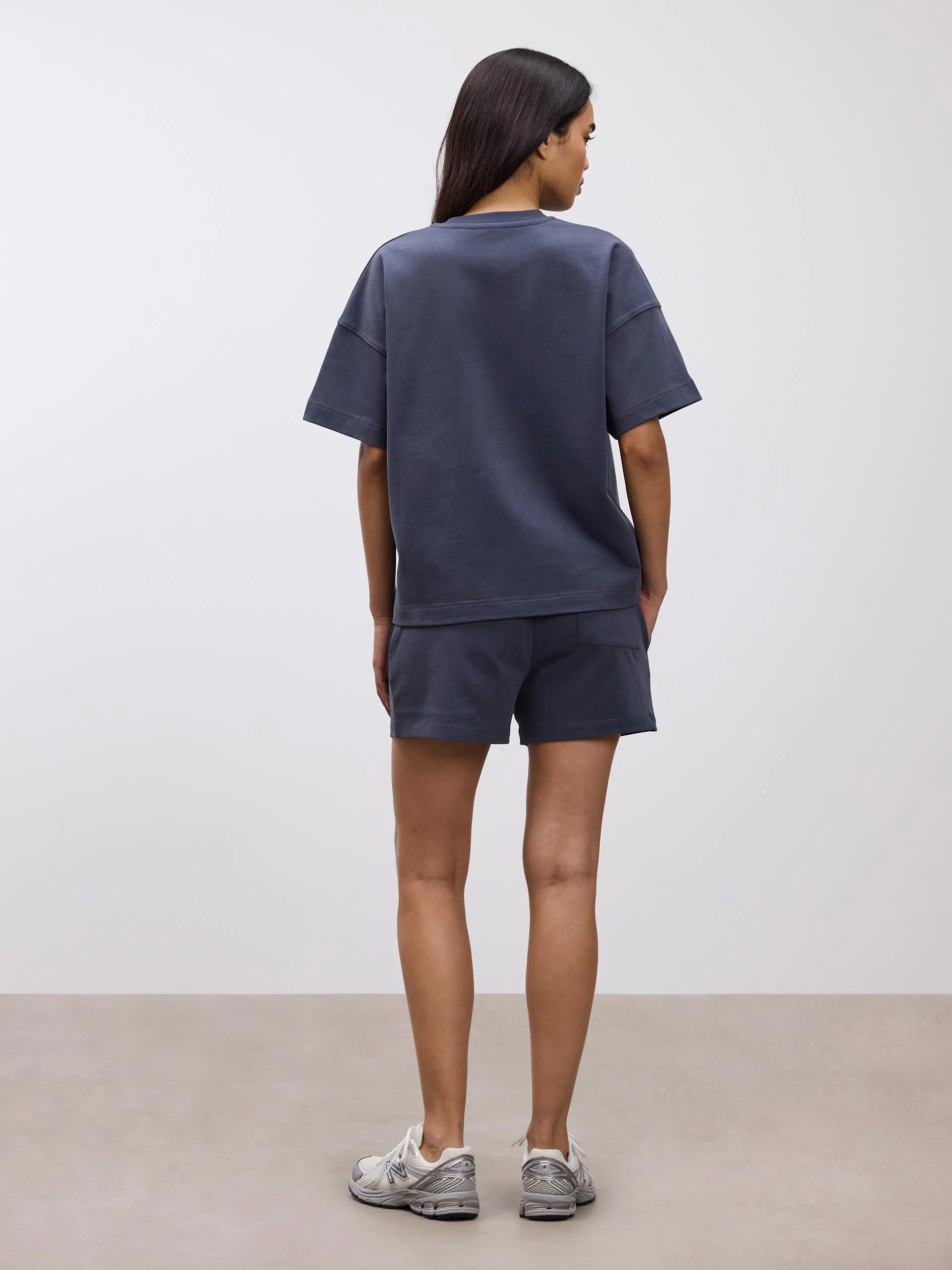 Womens Brushed Relaxed T-Shirt in Slate Blue - Image 3