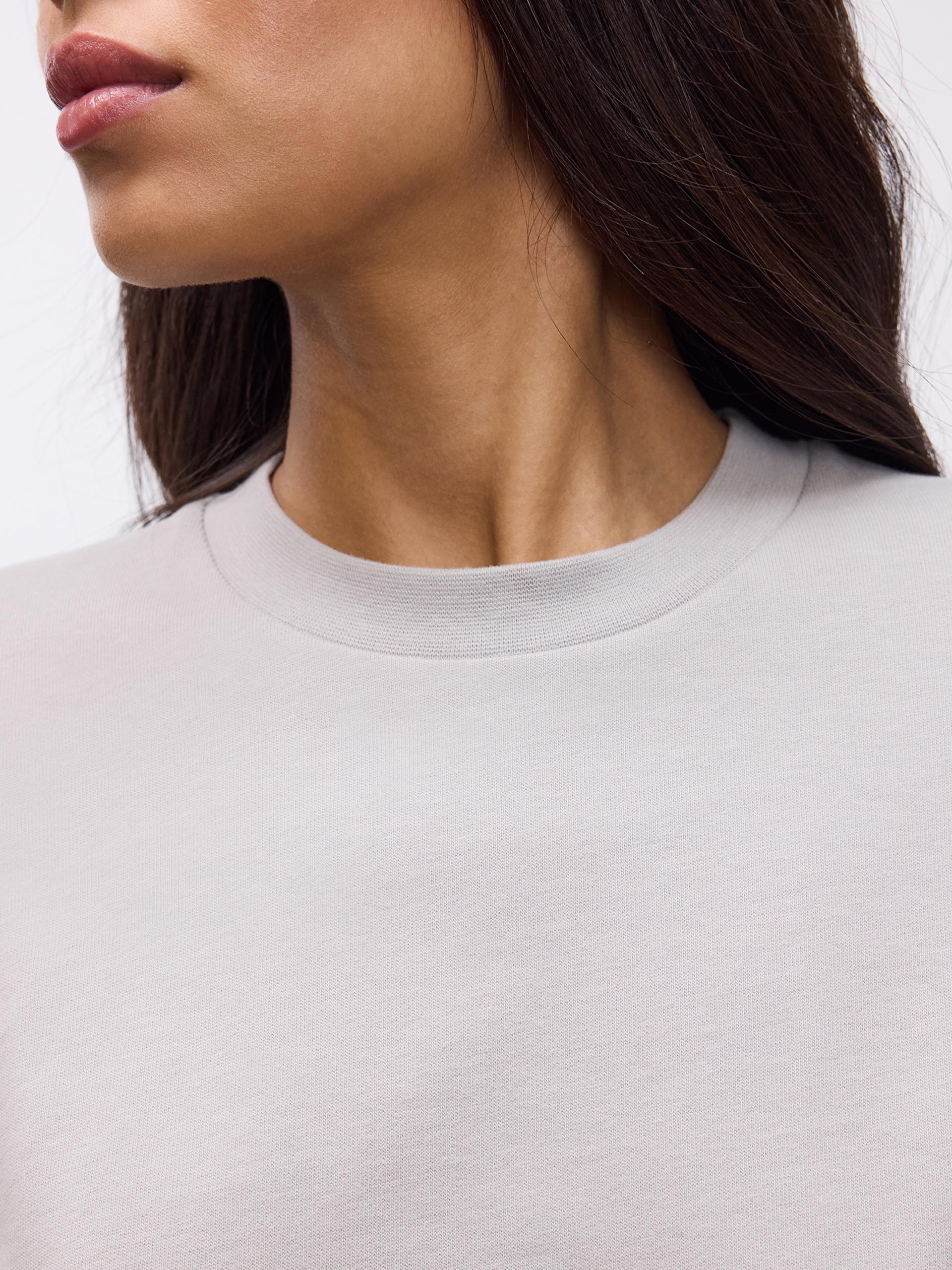 Womens Brushed Relaxed T-Shirt in Stone - Image 4