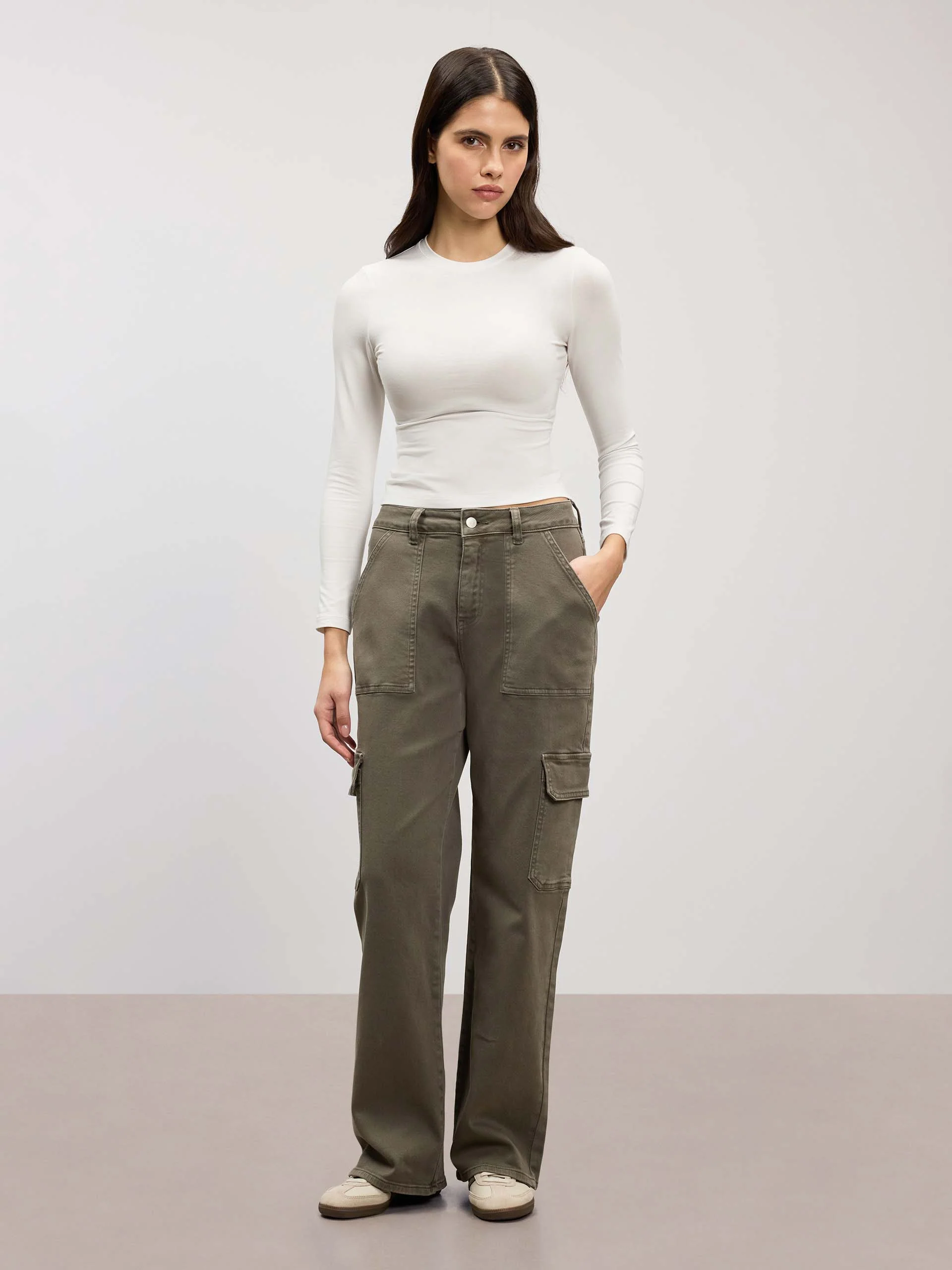Womens Carpenter Pant in Dark Olive - Image 2