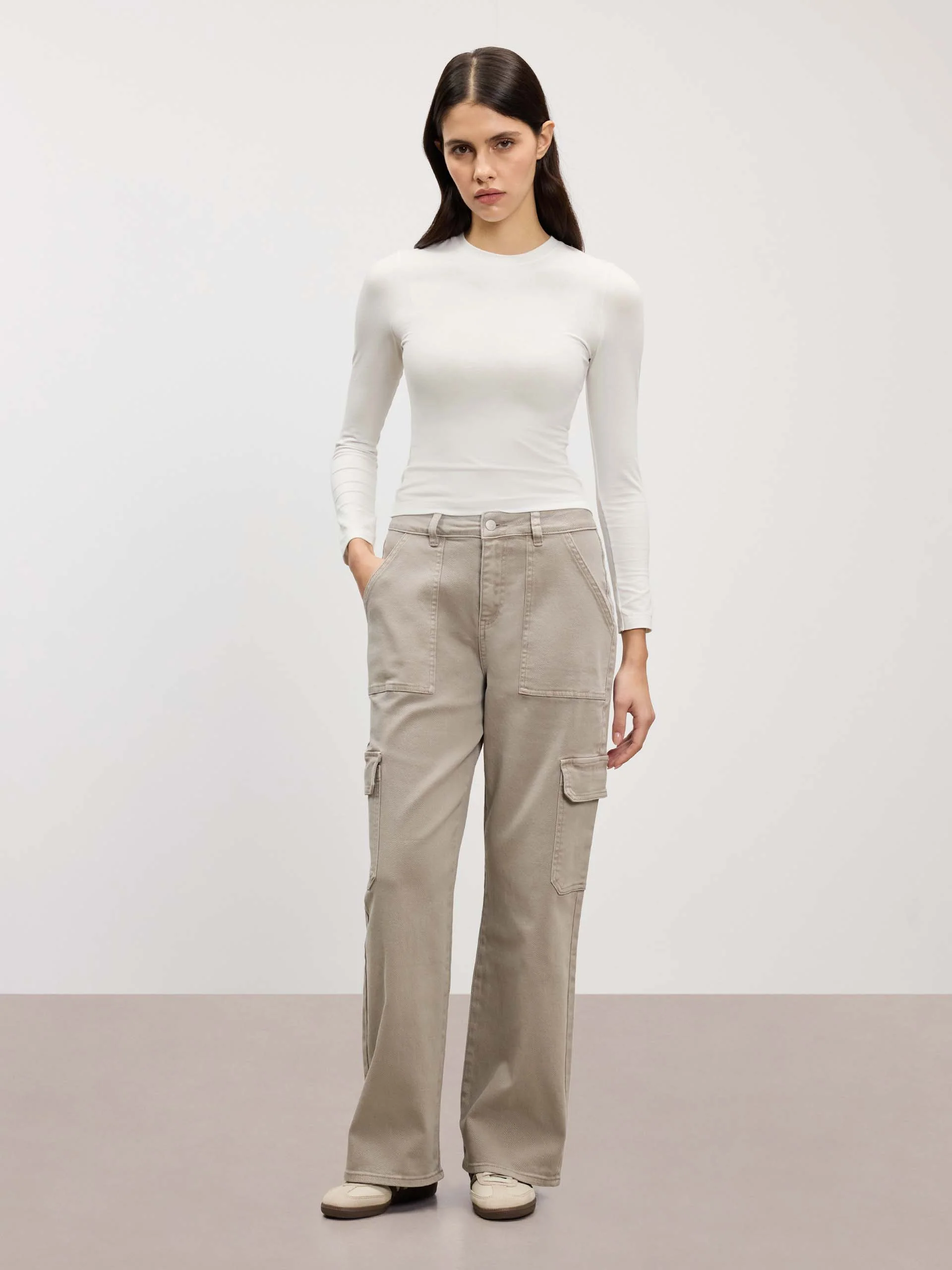 Womens Carpenter Pant in Stone - Image 2