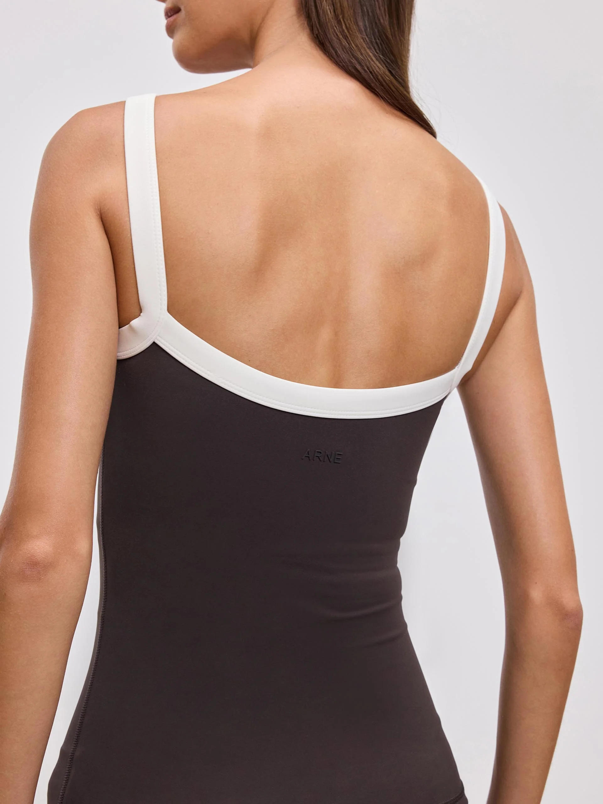 Womens Contrast Strap Active Vest in Brown - Image 4