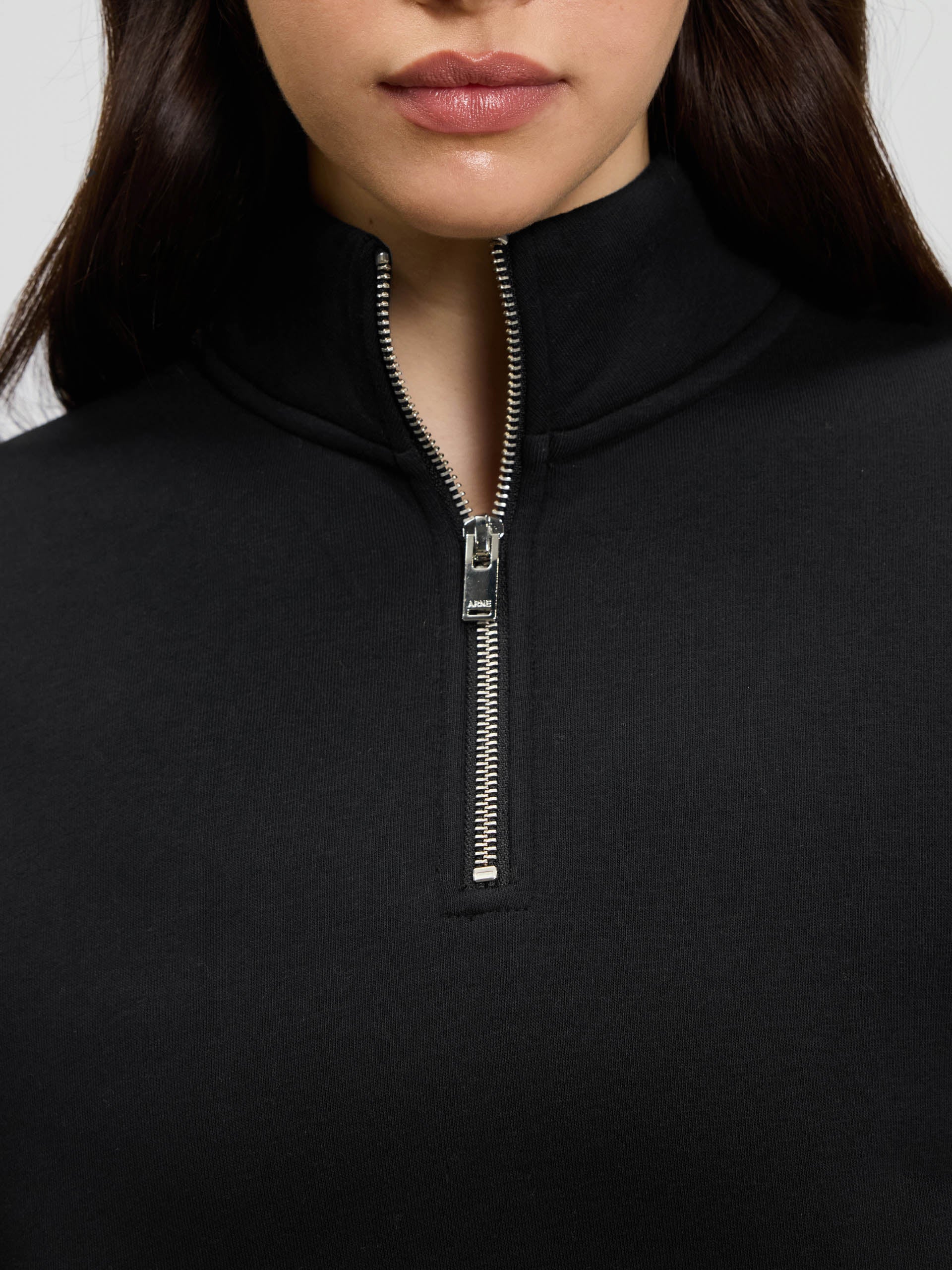 Womens Neoprene Half Zip in Black - Image 4