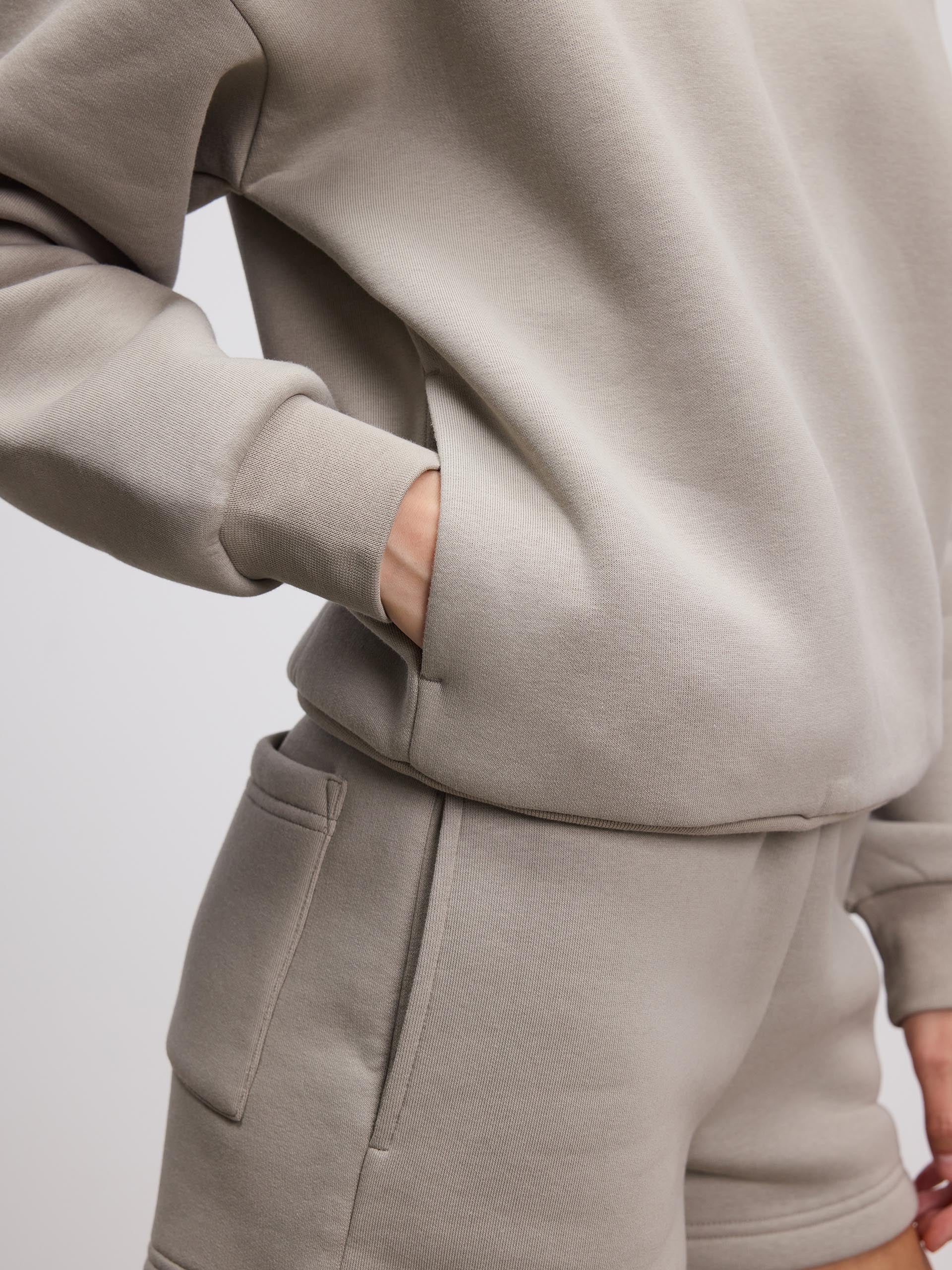 Womens Neoprene Half Zip in Dark Stone - Image 7