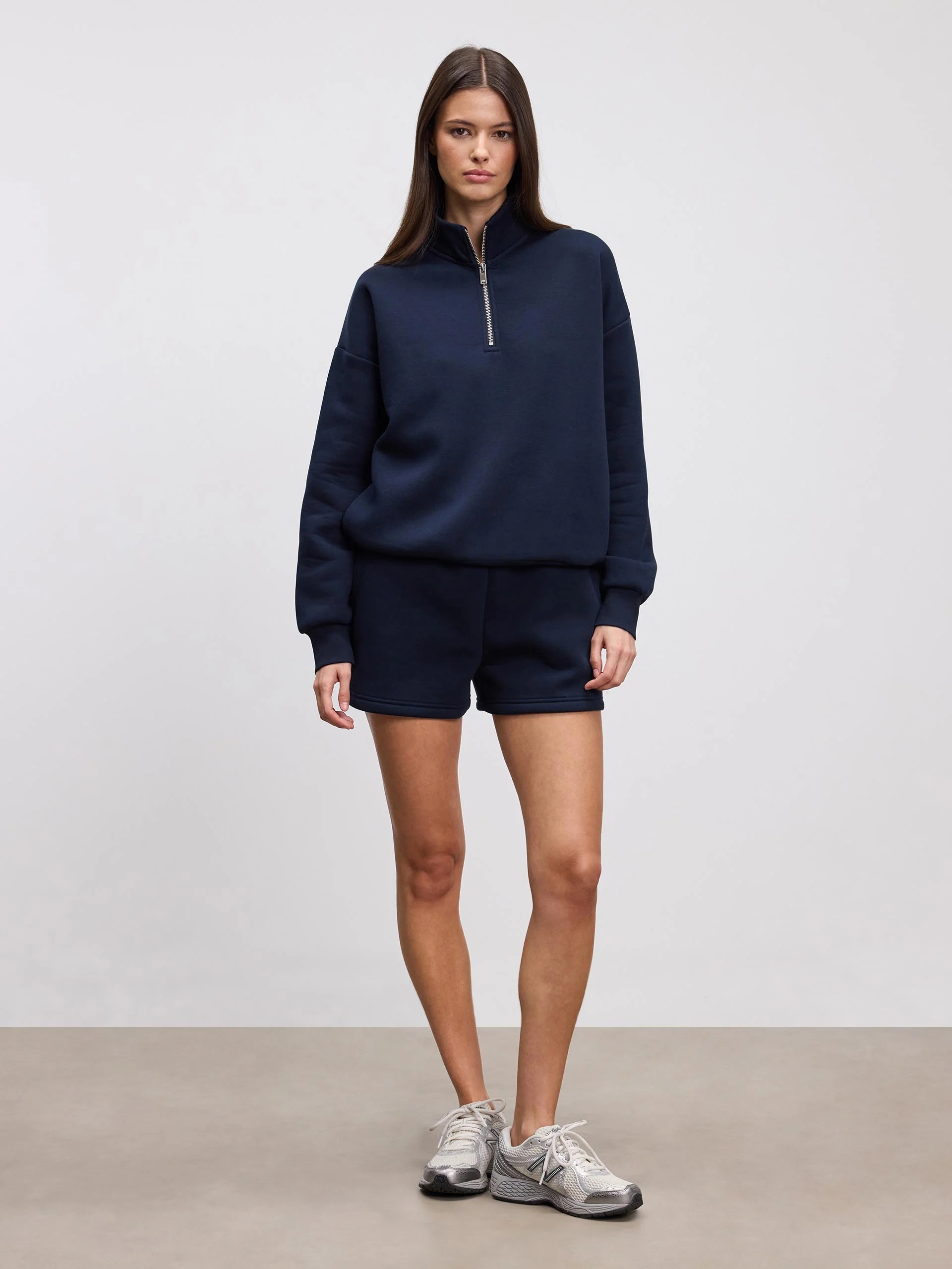 Womens Neoprene Half Zip in Navy - Image 3
