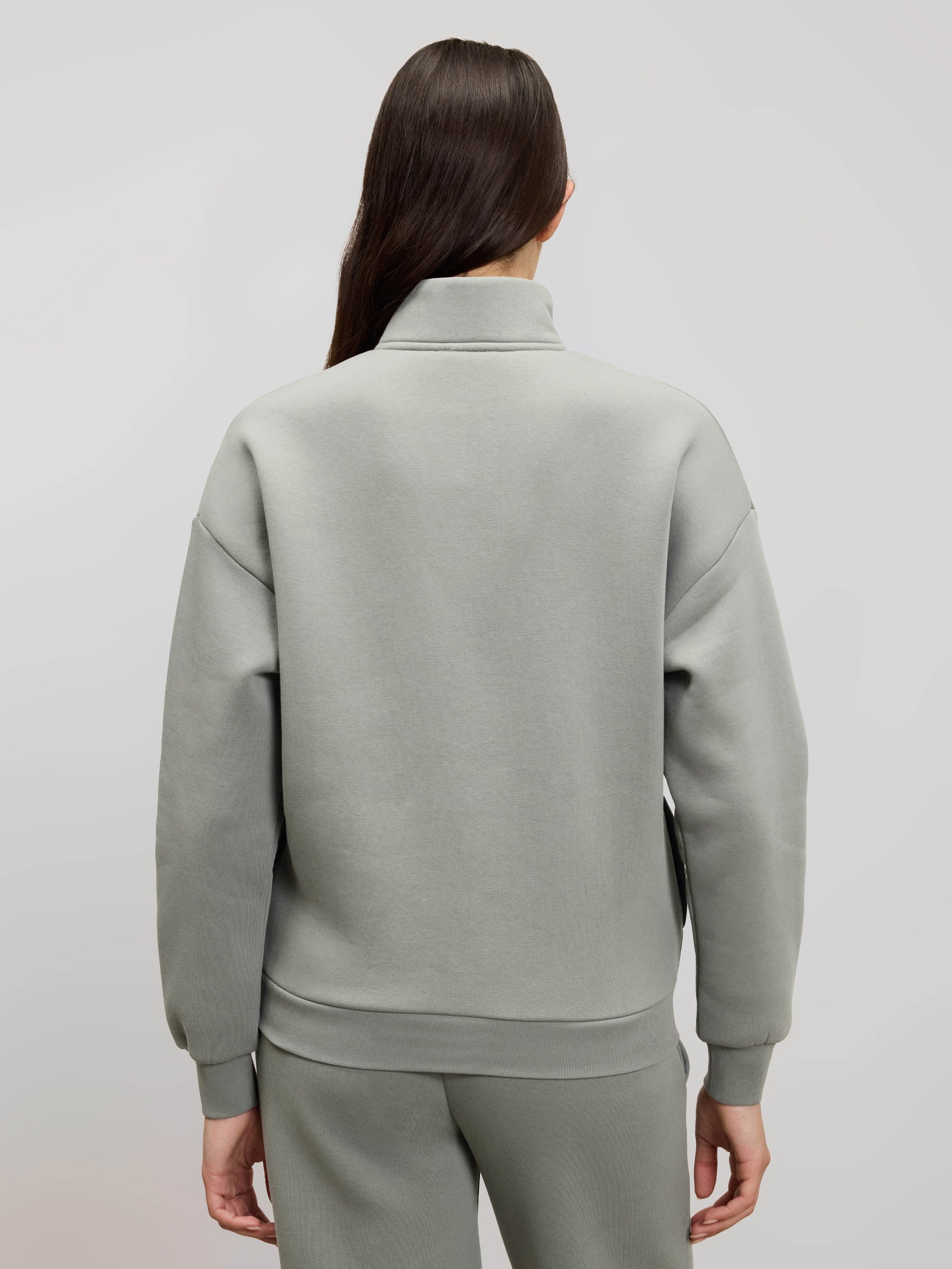 Womens Neoprene Half Zip in Sage - Image 3