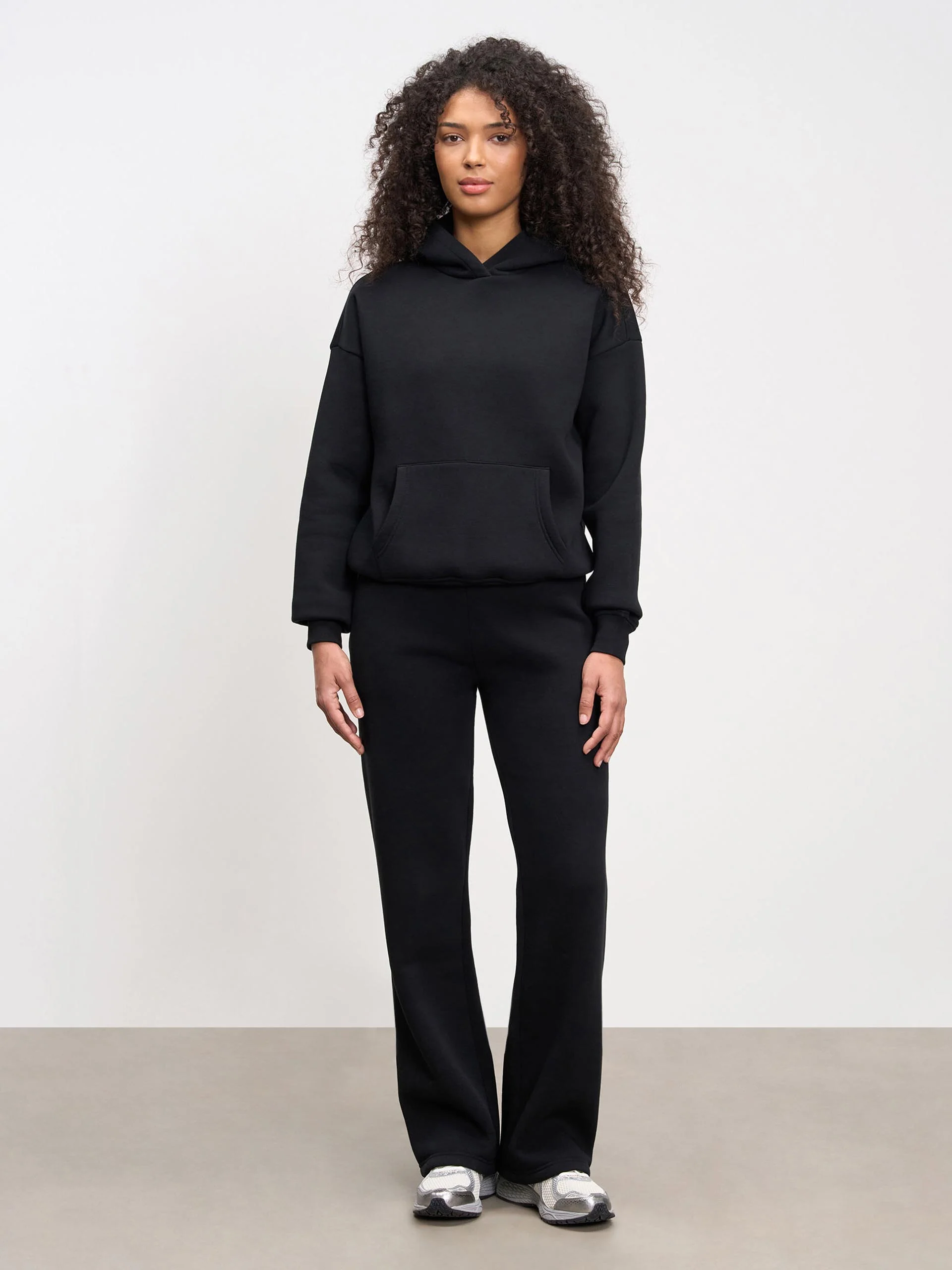 Womens Neoprene Hoodie in Black - Image 2