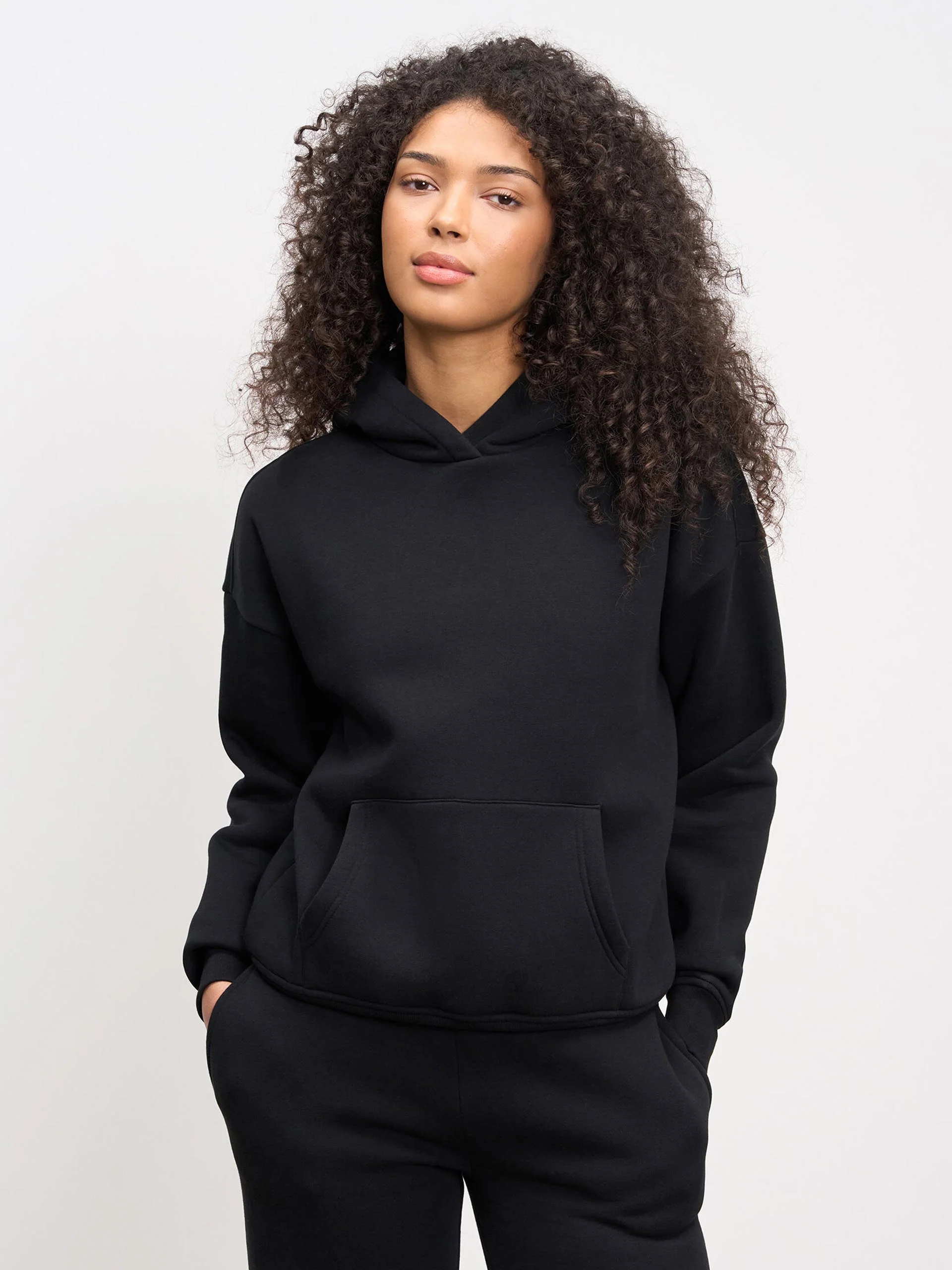 Womens Neoprene Hoodie in Black - Image 3