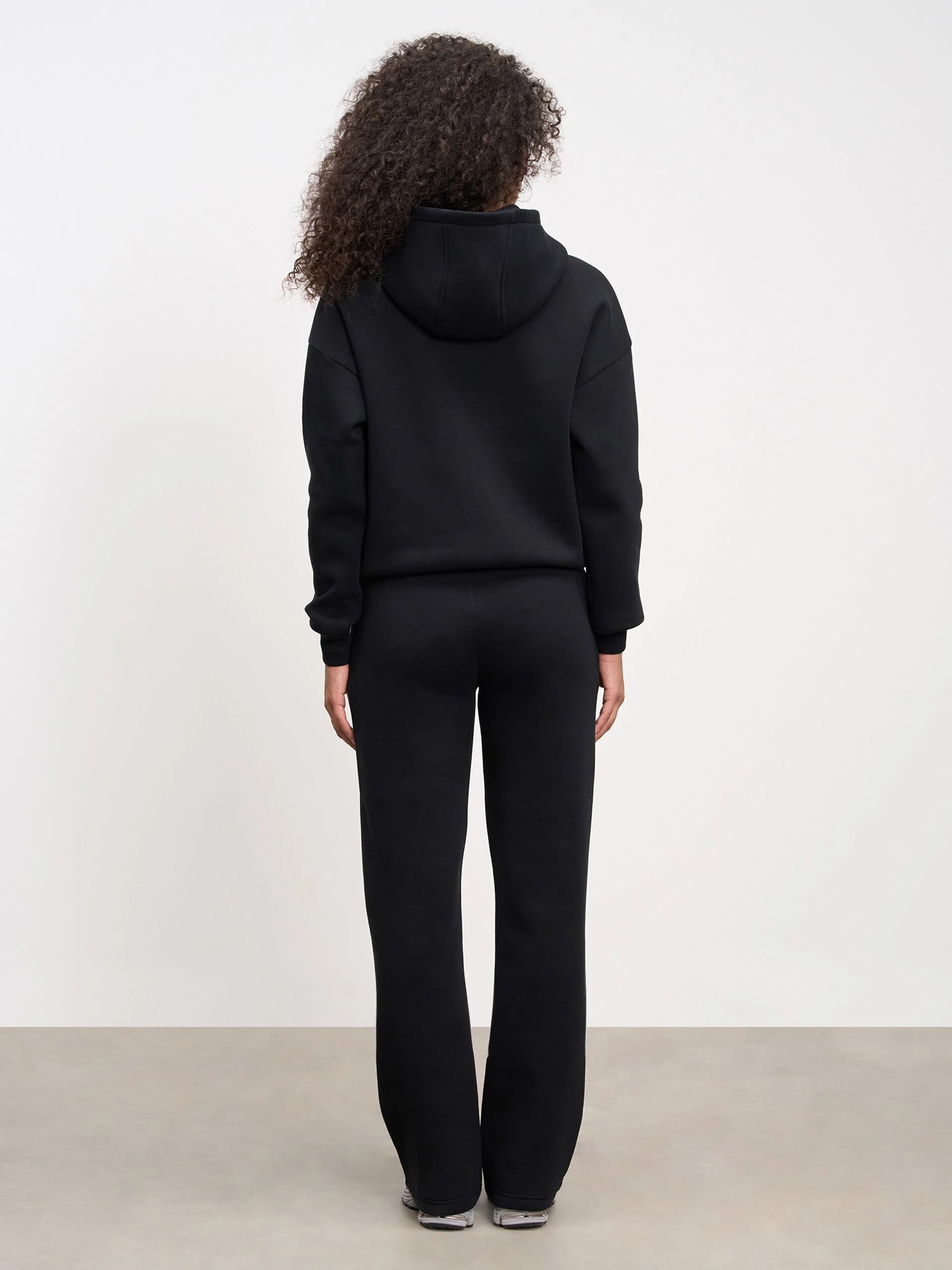 Womens Neoprene Hoodie in Black - Image 4