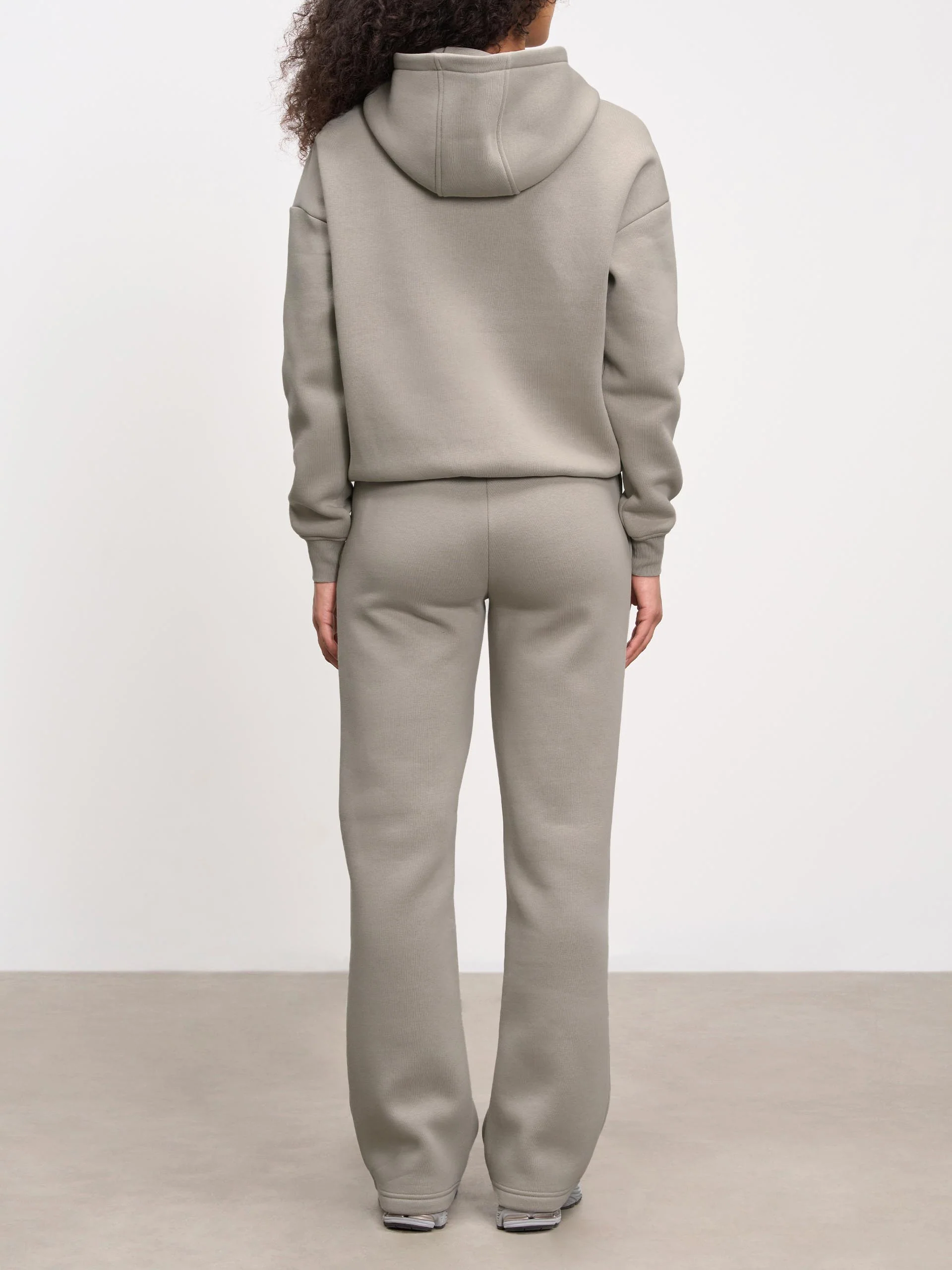 Womens Neoprene Hoodie in Dark Stone - Image 3