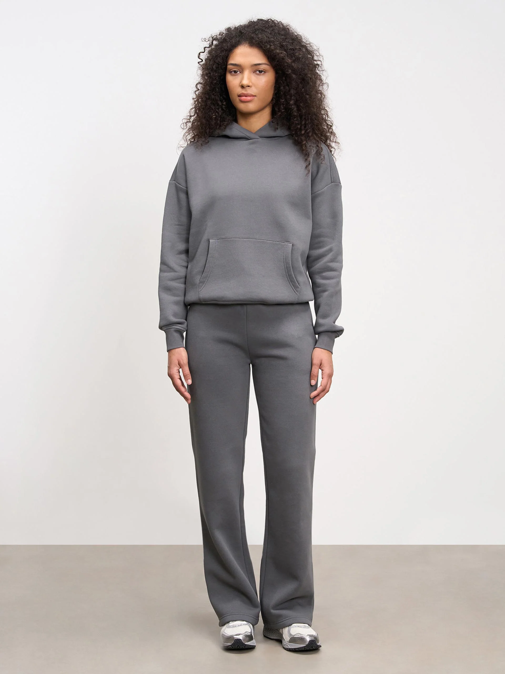 Womens Neoprene Hoodie in Grey - Image 2